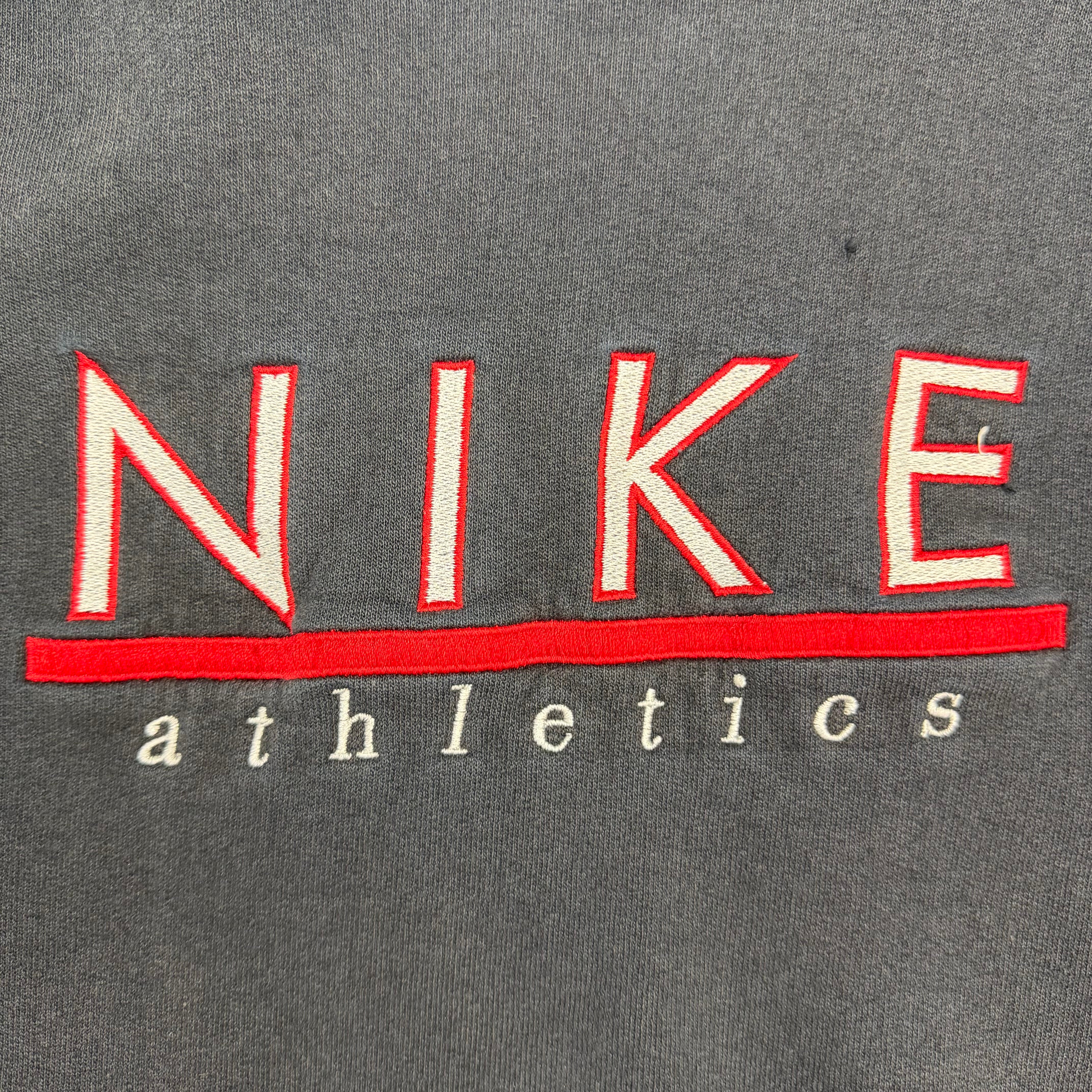 Vintage Nike Athletics Embroidered Hoodie Black