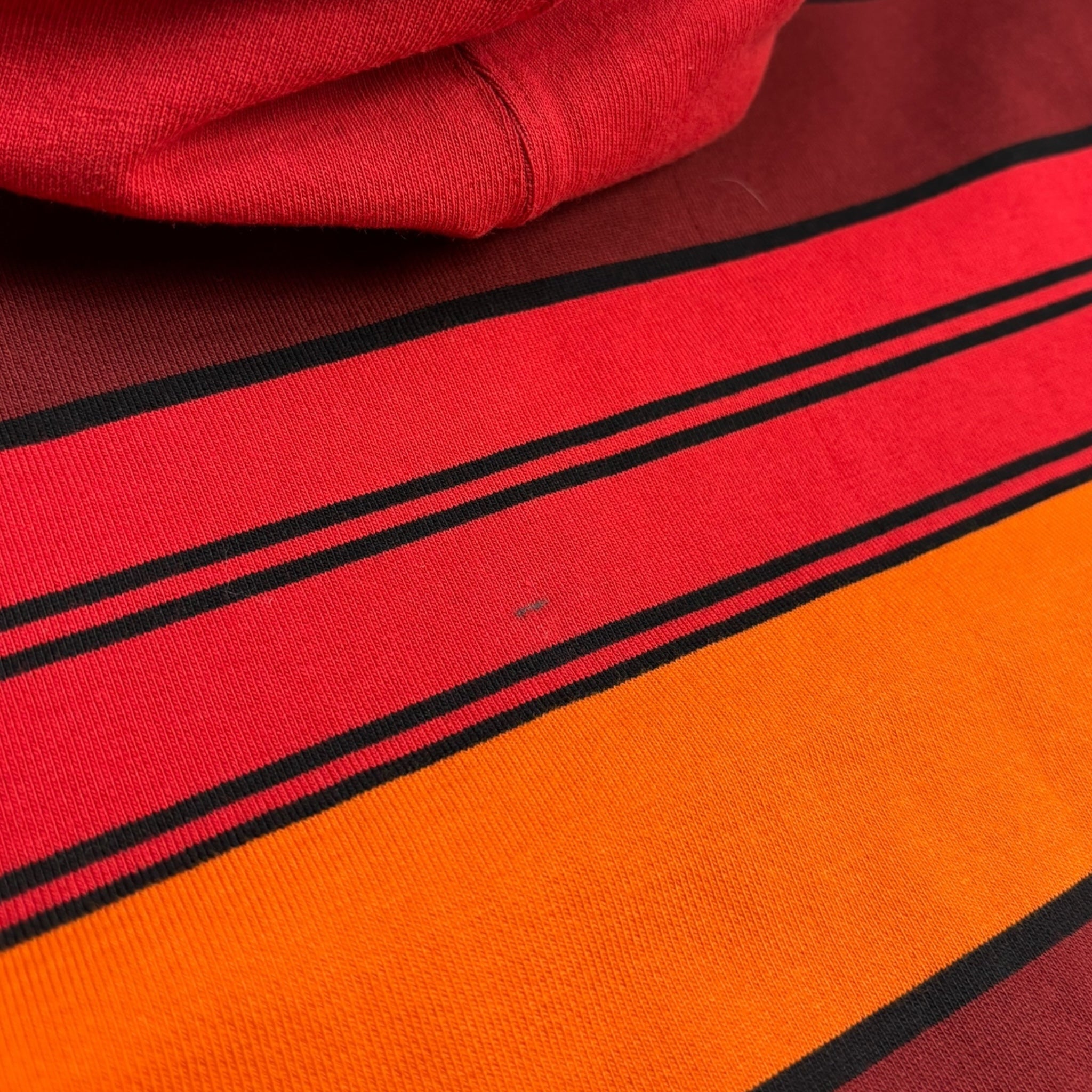 Supreme Striped Hooded Sweatshirt Orange