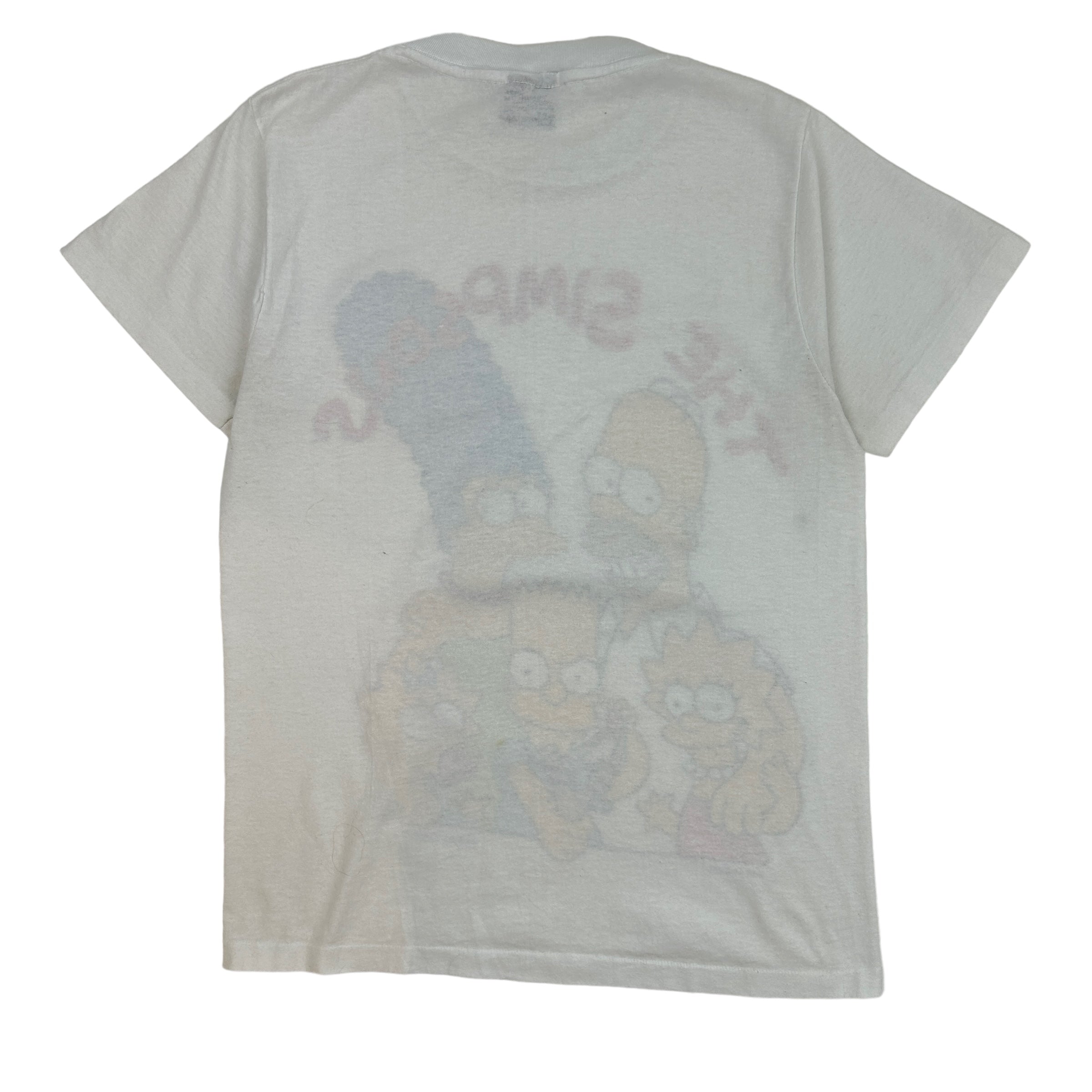 1990 The Simpsons Family T-Shirt White