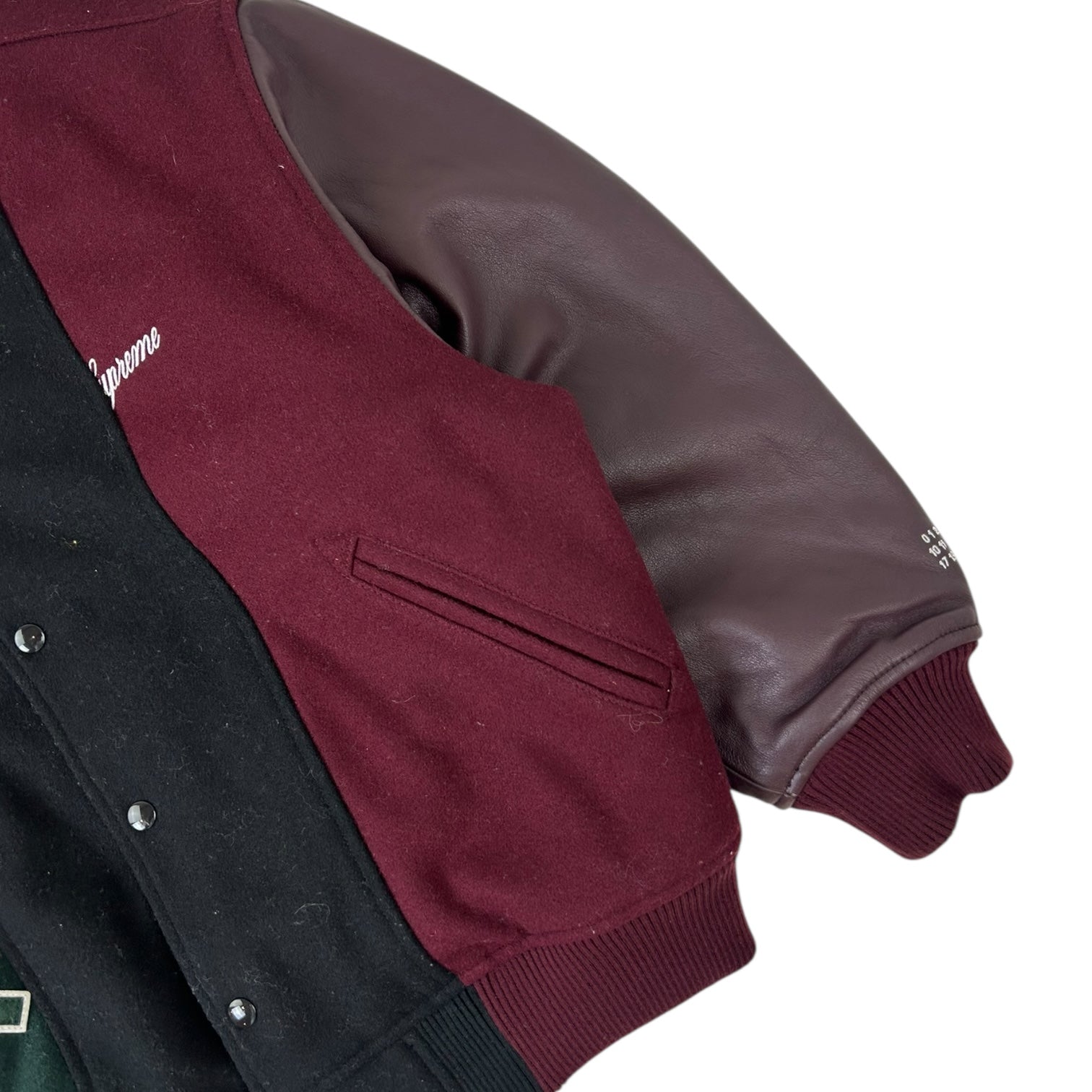 Supreme MM6 Maison Margiela Split Varsity Jacket