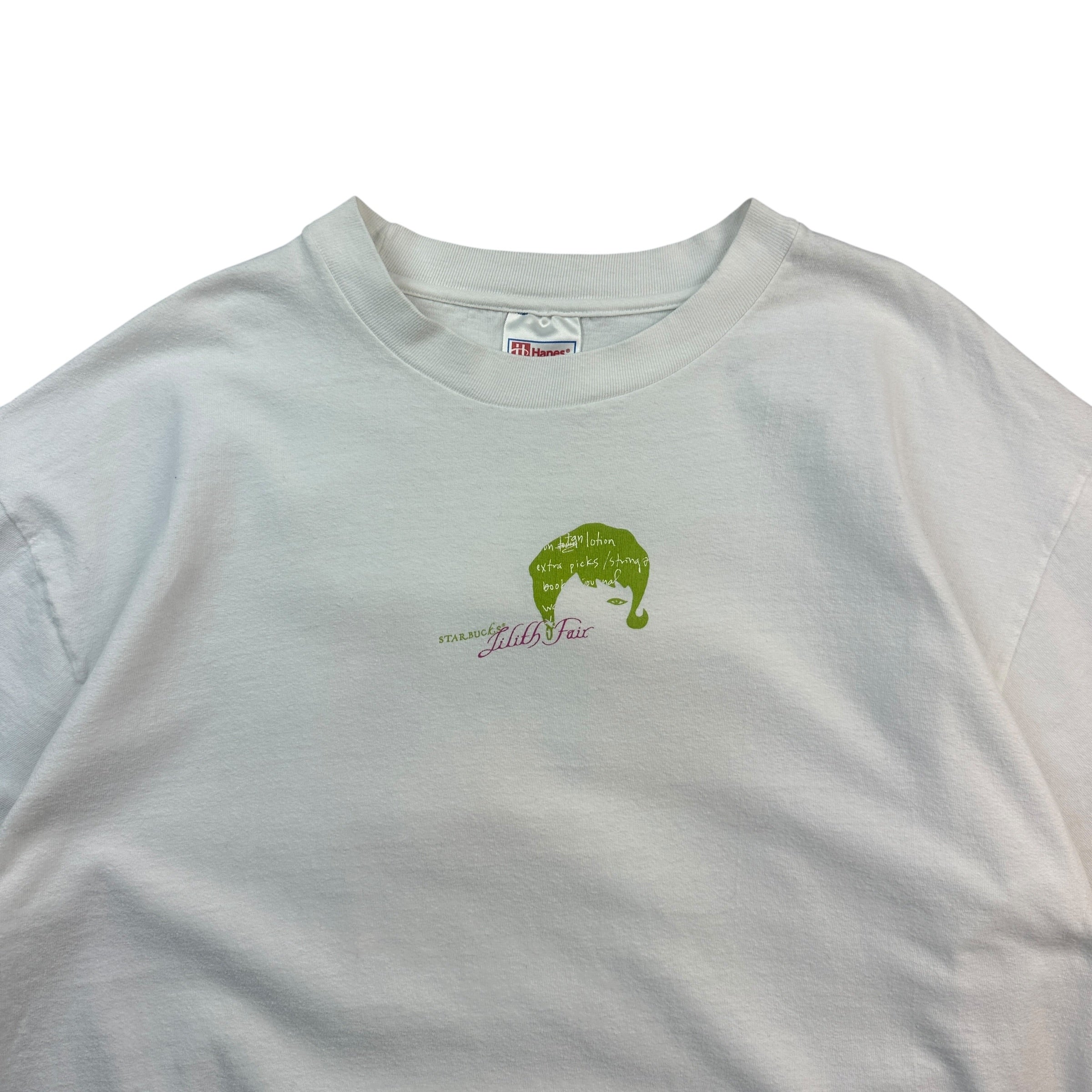 1998 Lilith Fair Starbucks Tour Tee White