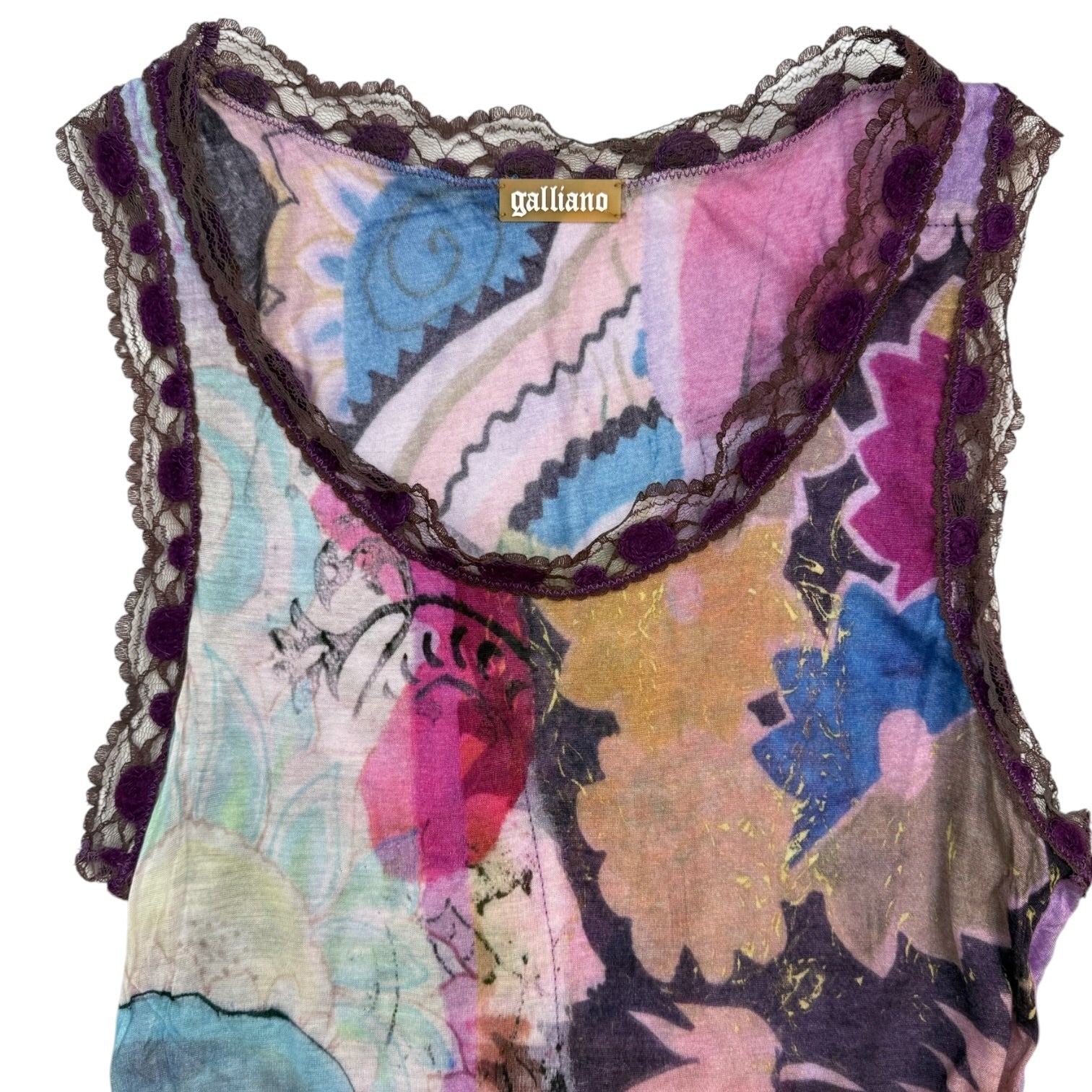 (W) Vintage John Galliano Printed Tank Top