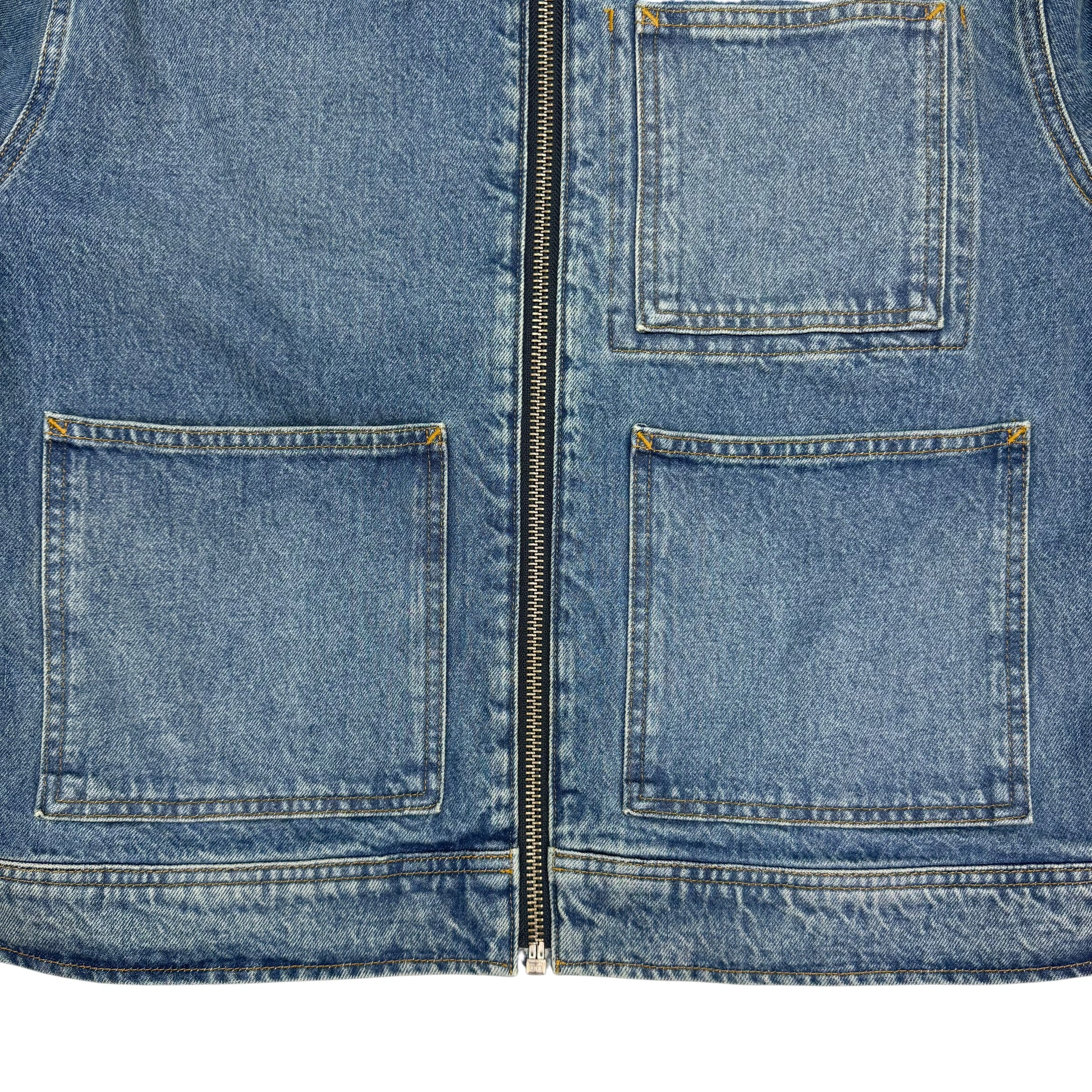 Stussy Denim Zip Work Jacket Washed Blue