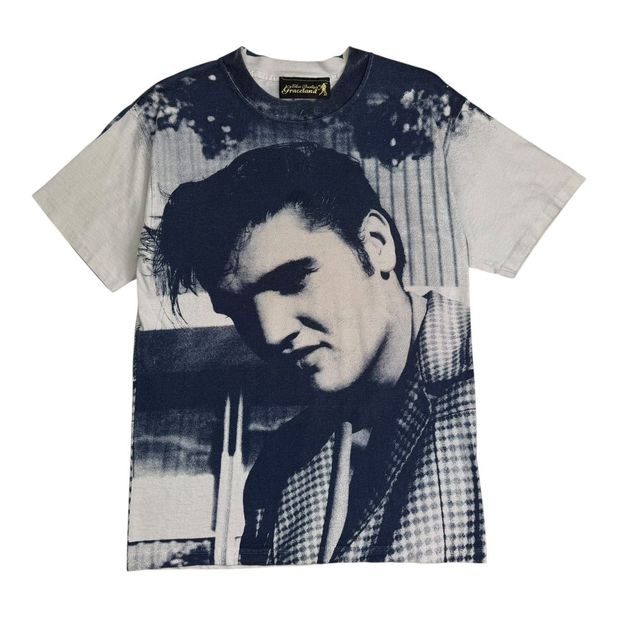 Vintage Elvis Presley Graceland AOP Tee Blue
