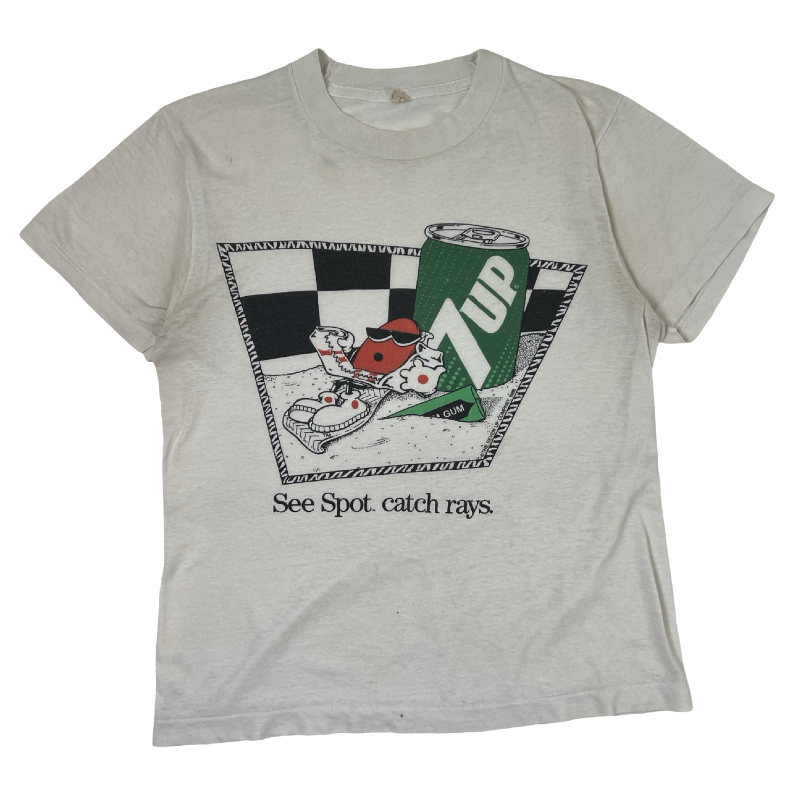 Vintage 1980’s 7Up “See Spot, Cath Rays” T-Shirt White
