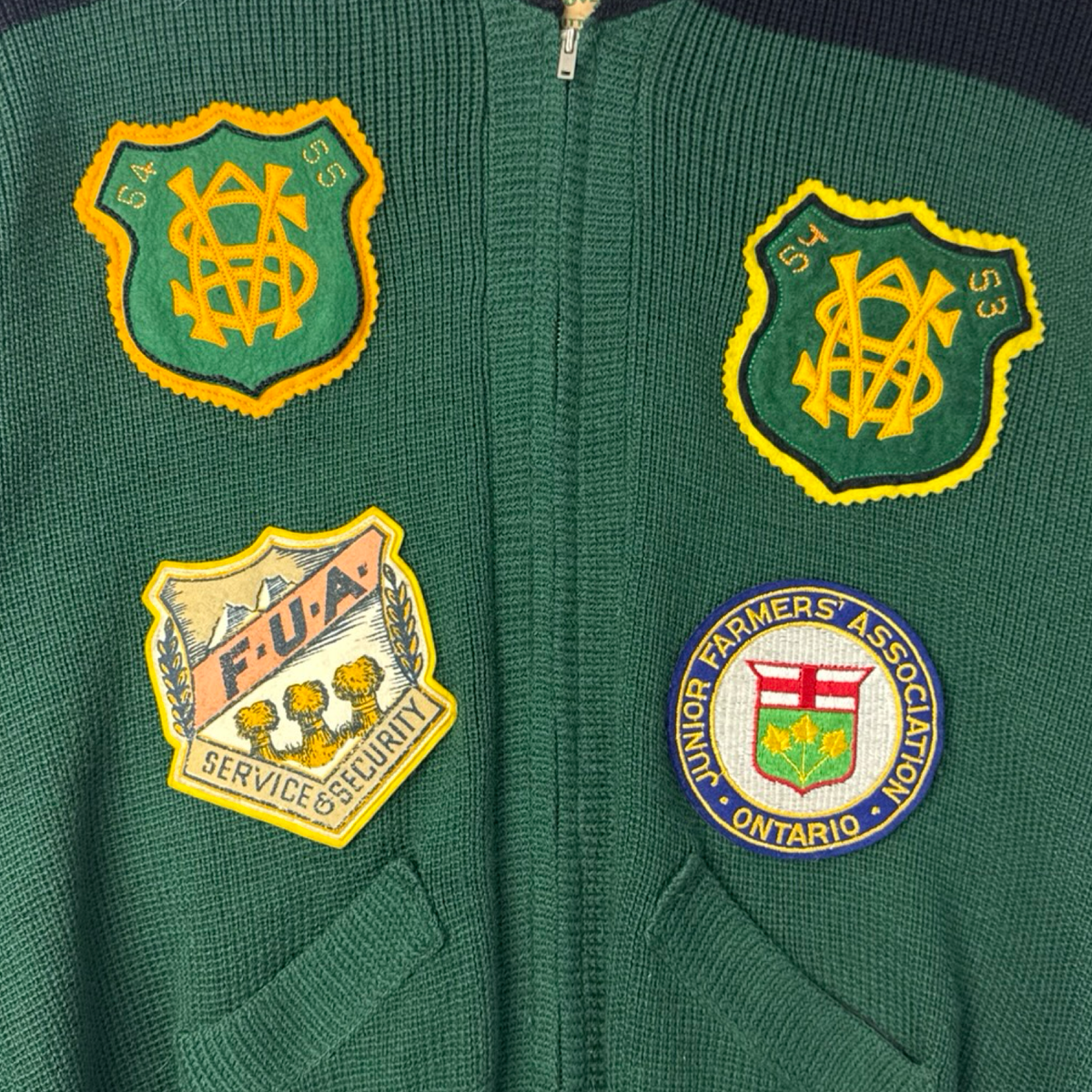 True Vintage Cloverdale Knitting Mills Zip Caridgan