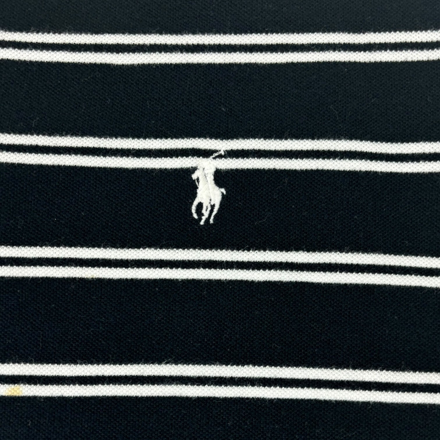 Vintage Polo Ralph Lauren Striped Polo T-Shirt Black