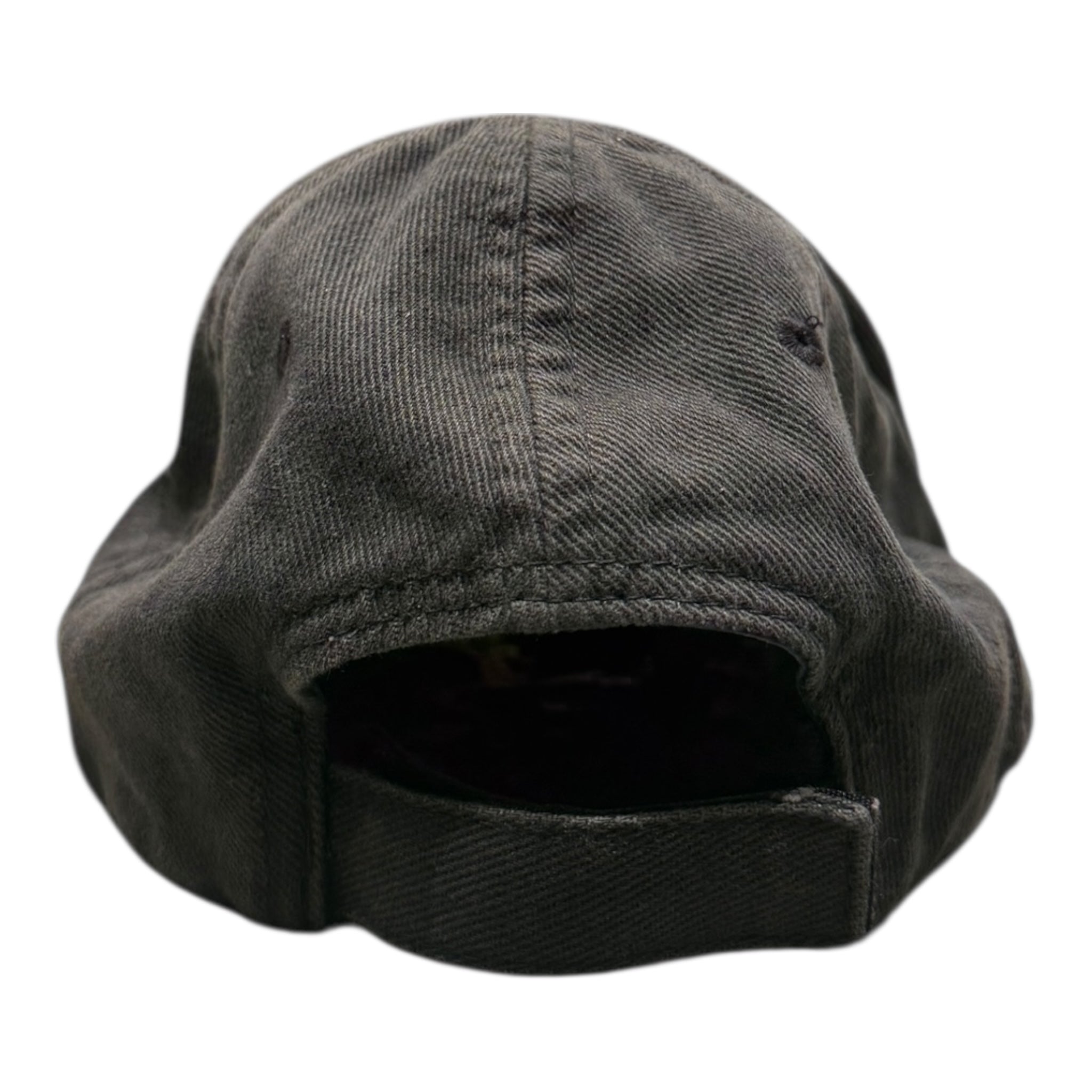 Balenciaga BB Logo StrapBack Hat Washed Black