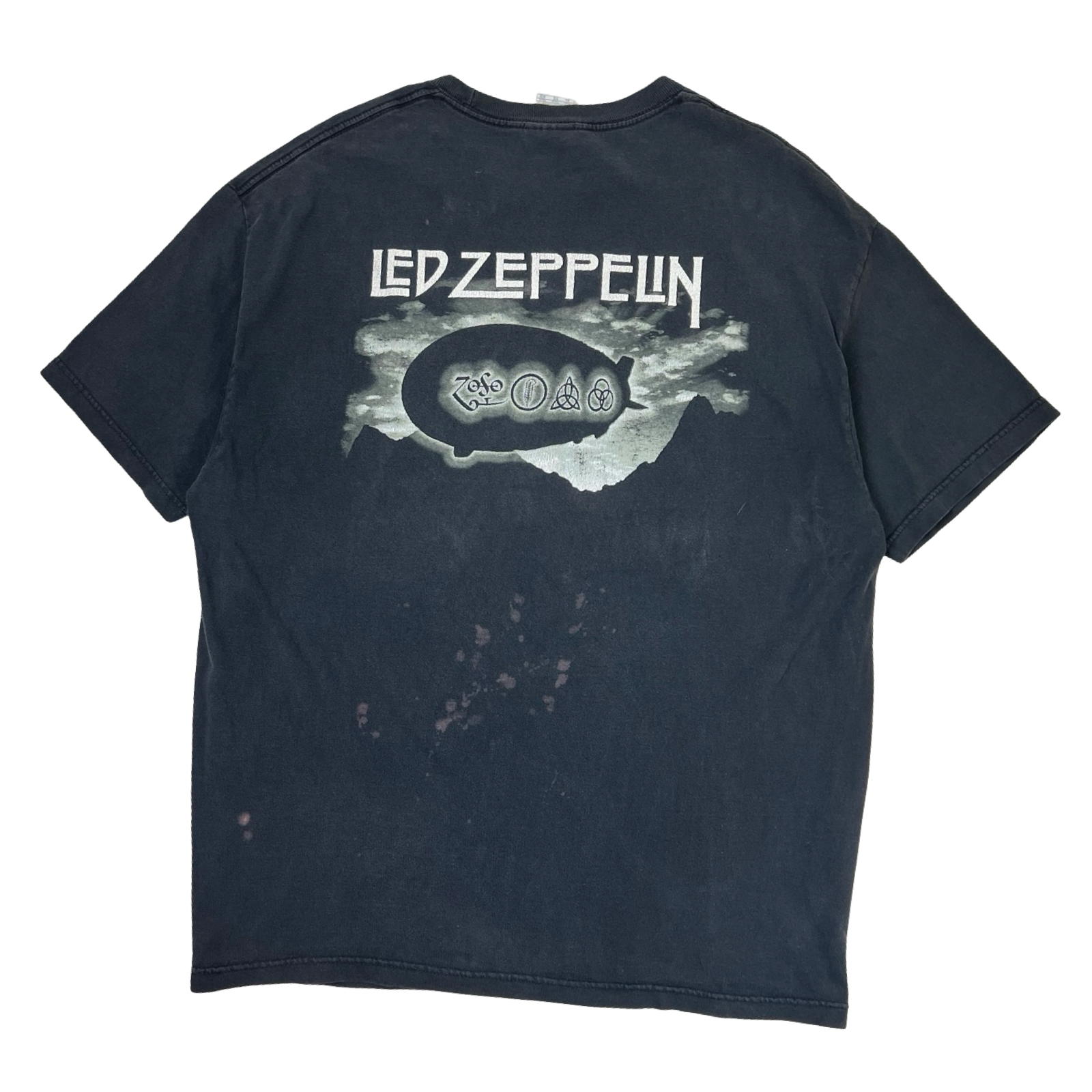 Vintage Led Zeppelin Zoso Blimp Graphic T-Shirt Black