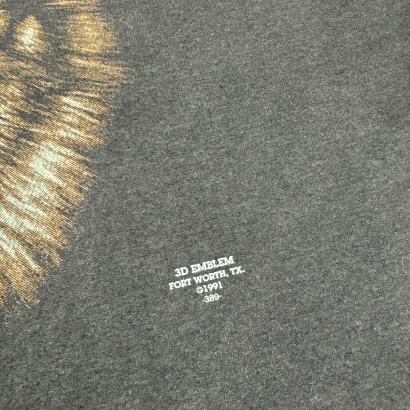 1991 Harley Davidson 3D Emblem Wolf T-Shirt