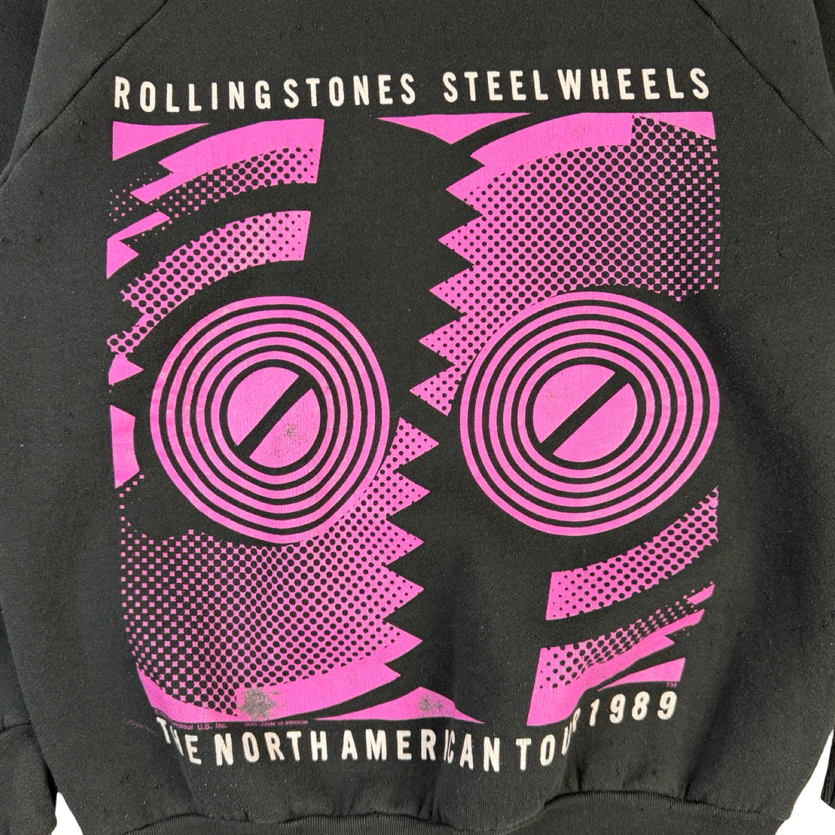 1989 Rollingstones Steelwheels Crewneck Sweatshirt Black