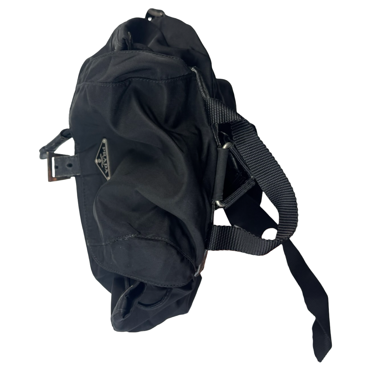 Prada Tessuto Nylon Saffiano Backpack Bag
