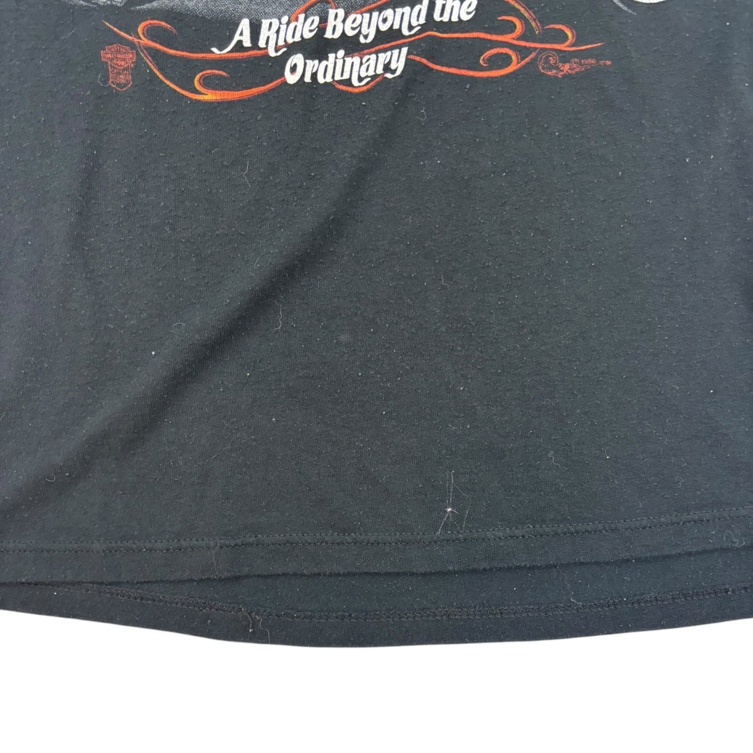 Vintage 1987 Harley Davidson Orange Virginia T-Shirt Black