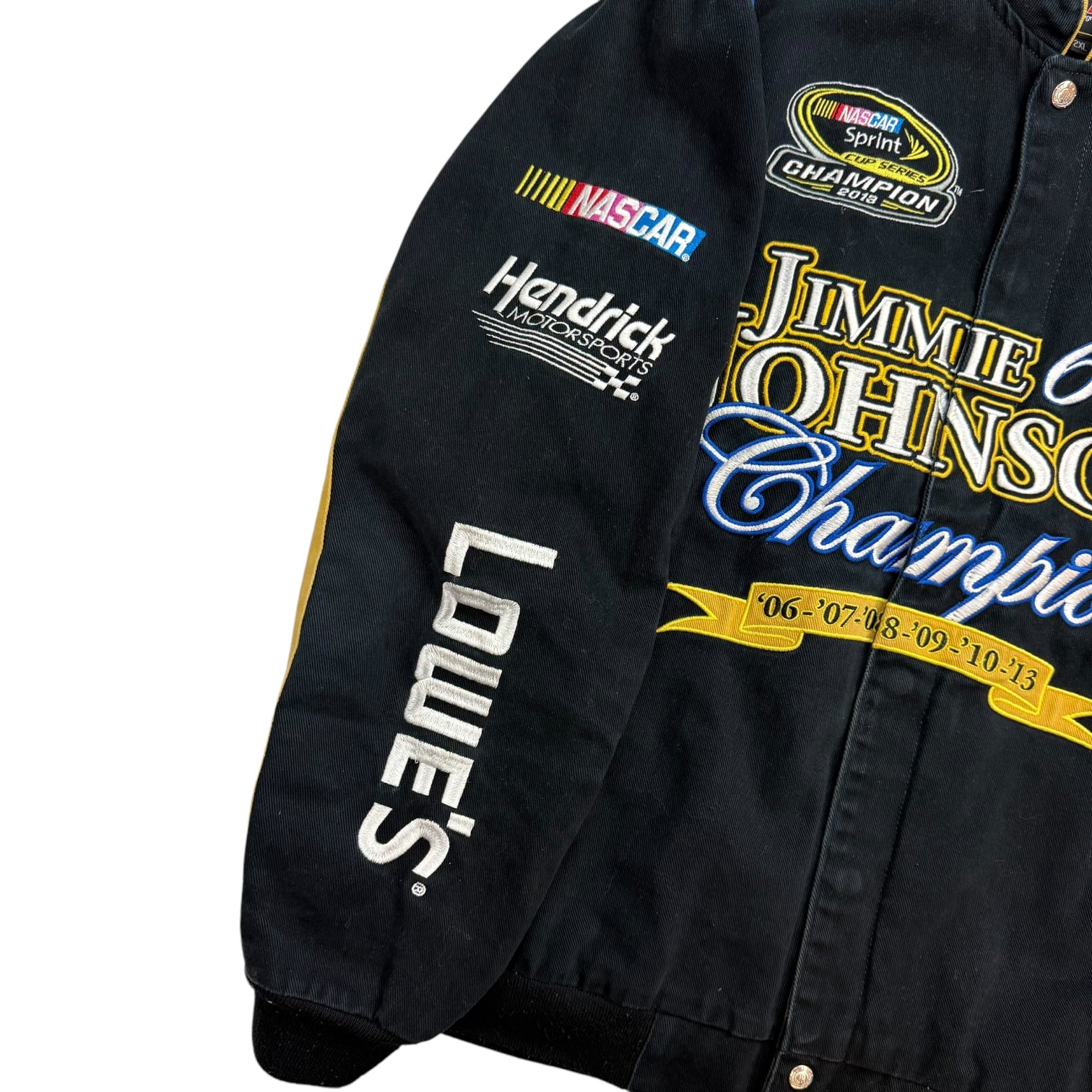 Vintage NASCAR Jimmie Johnson 6 Time Champion Jacket Black