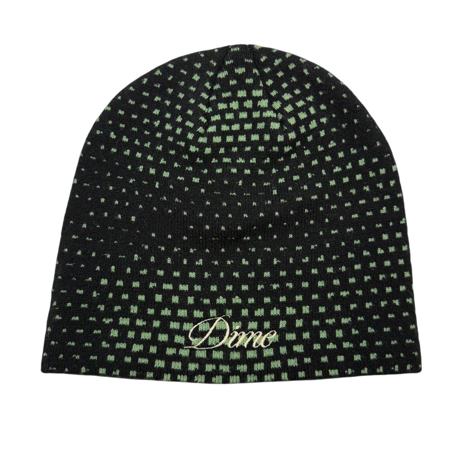 Dime Pixel Skully Beanie Black/Green