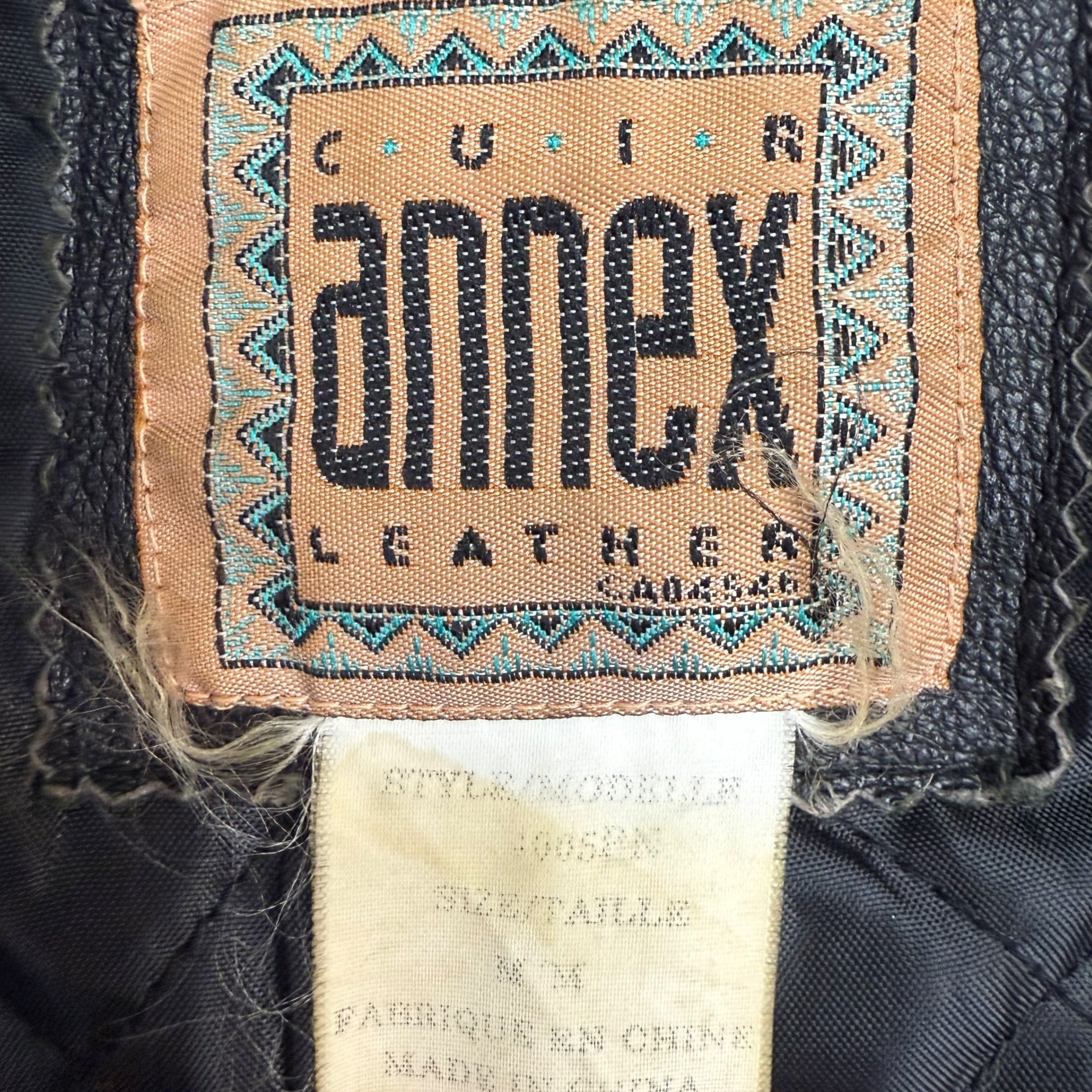Vintage Annex Cropped Leather Moto Jacket Black