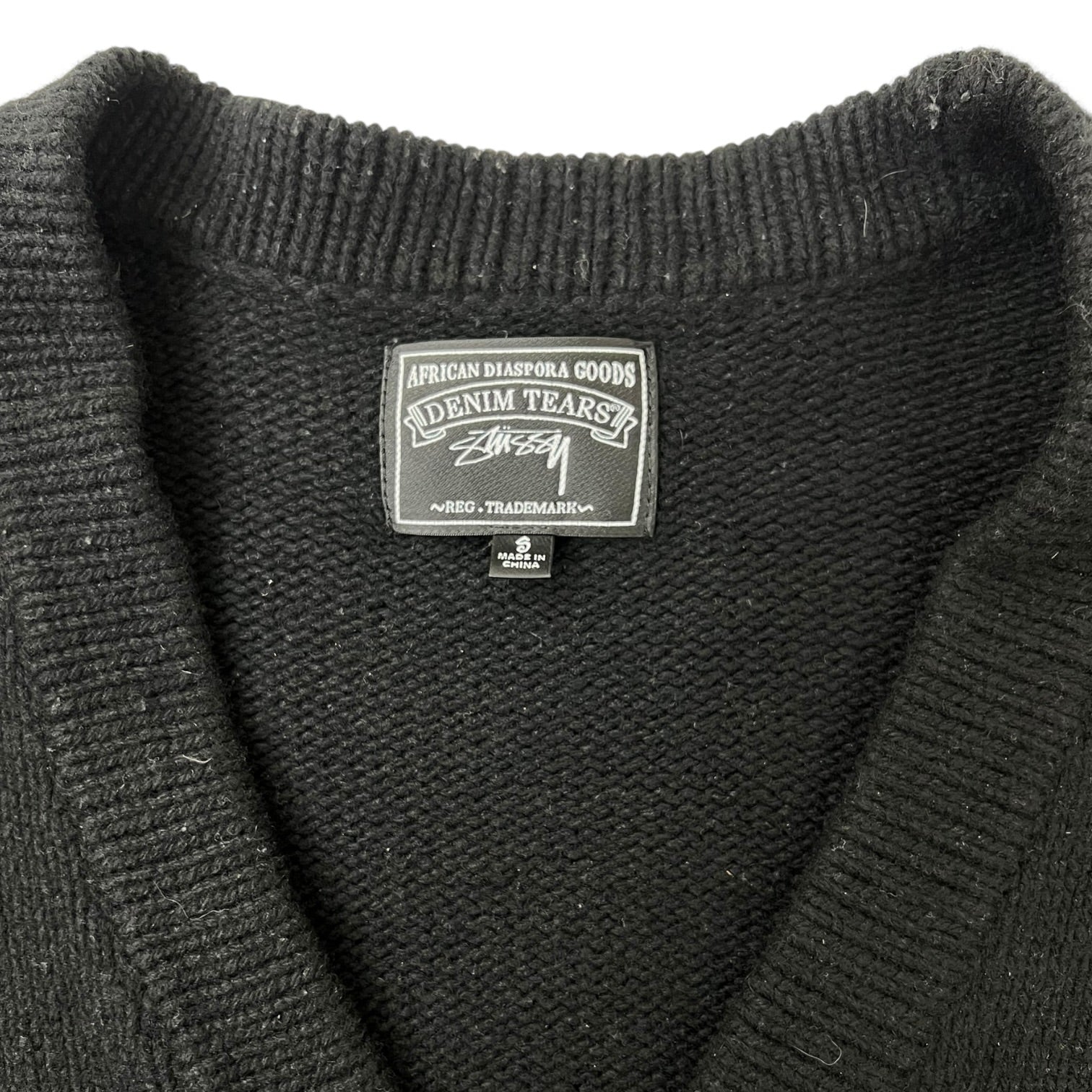 Stussy x Denim Tears Suits Cardigan Black