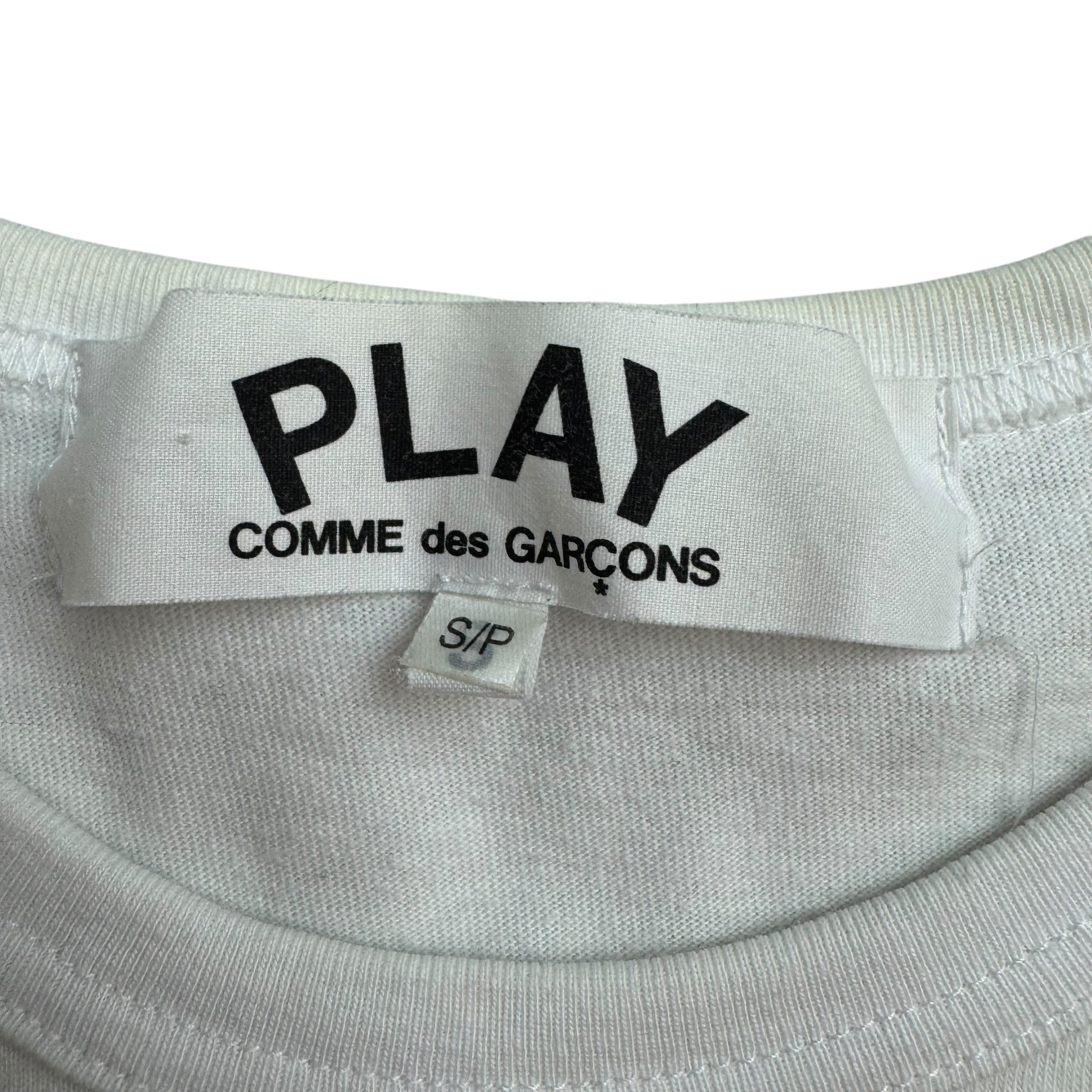 Comme Des Garcons Play Tee White