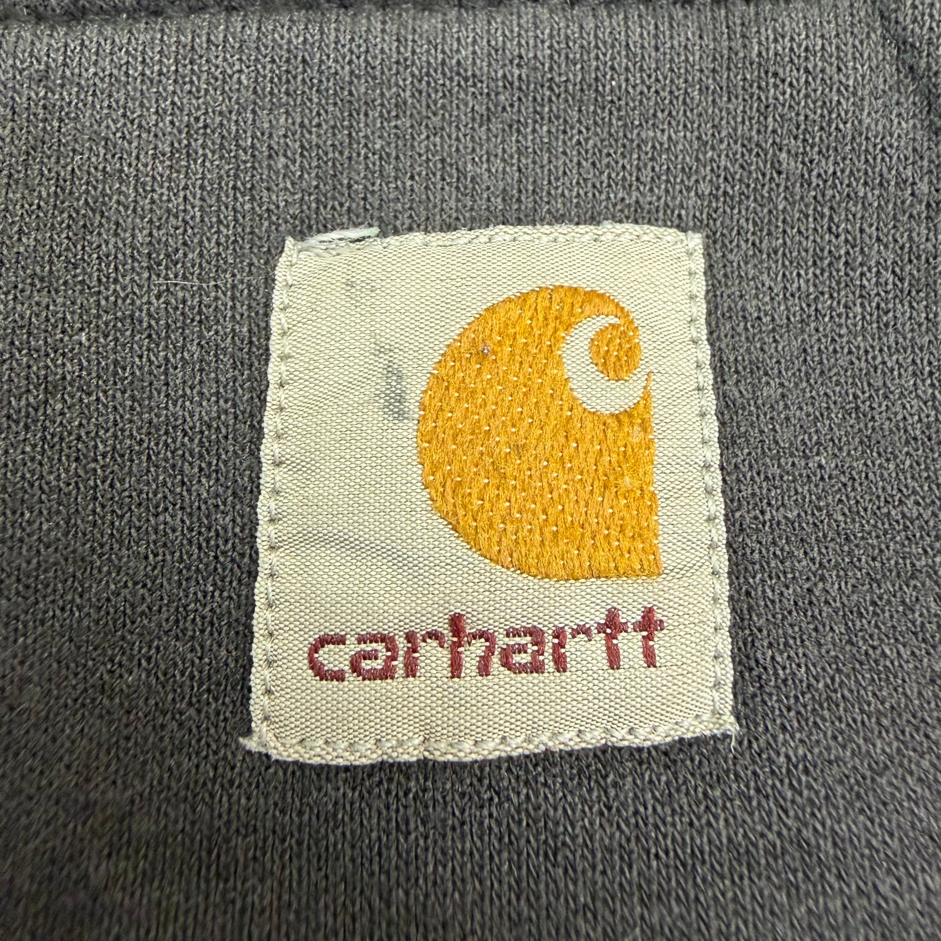 Vintage Carhartt Thermal Lined Zip Mock Sweatshirt Black
