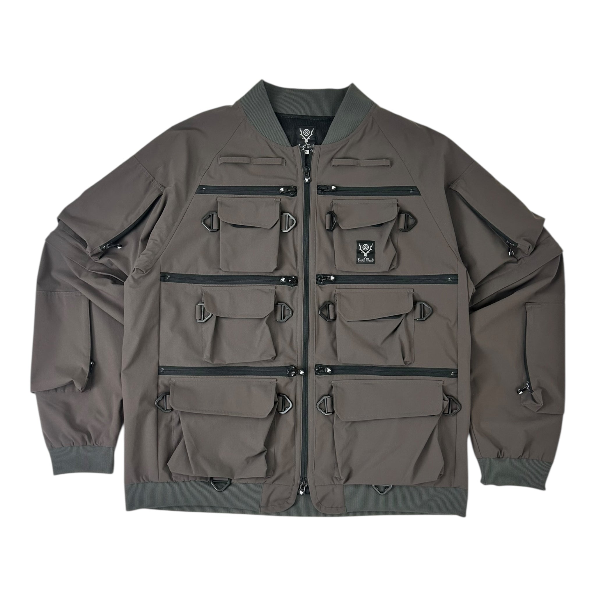 South2 West8 Multi-Pocket Zipped Jacket
