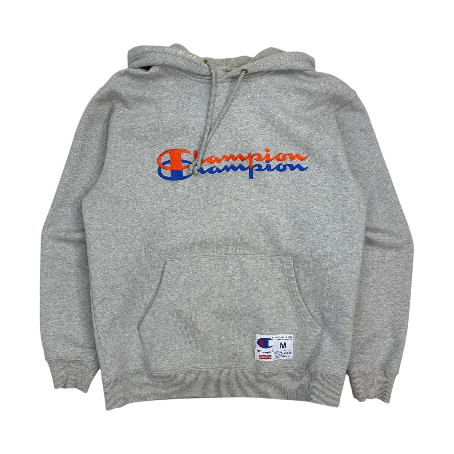 Supreme Champion Stacked C Hoodie Grey