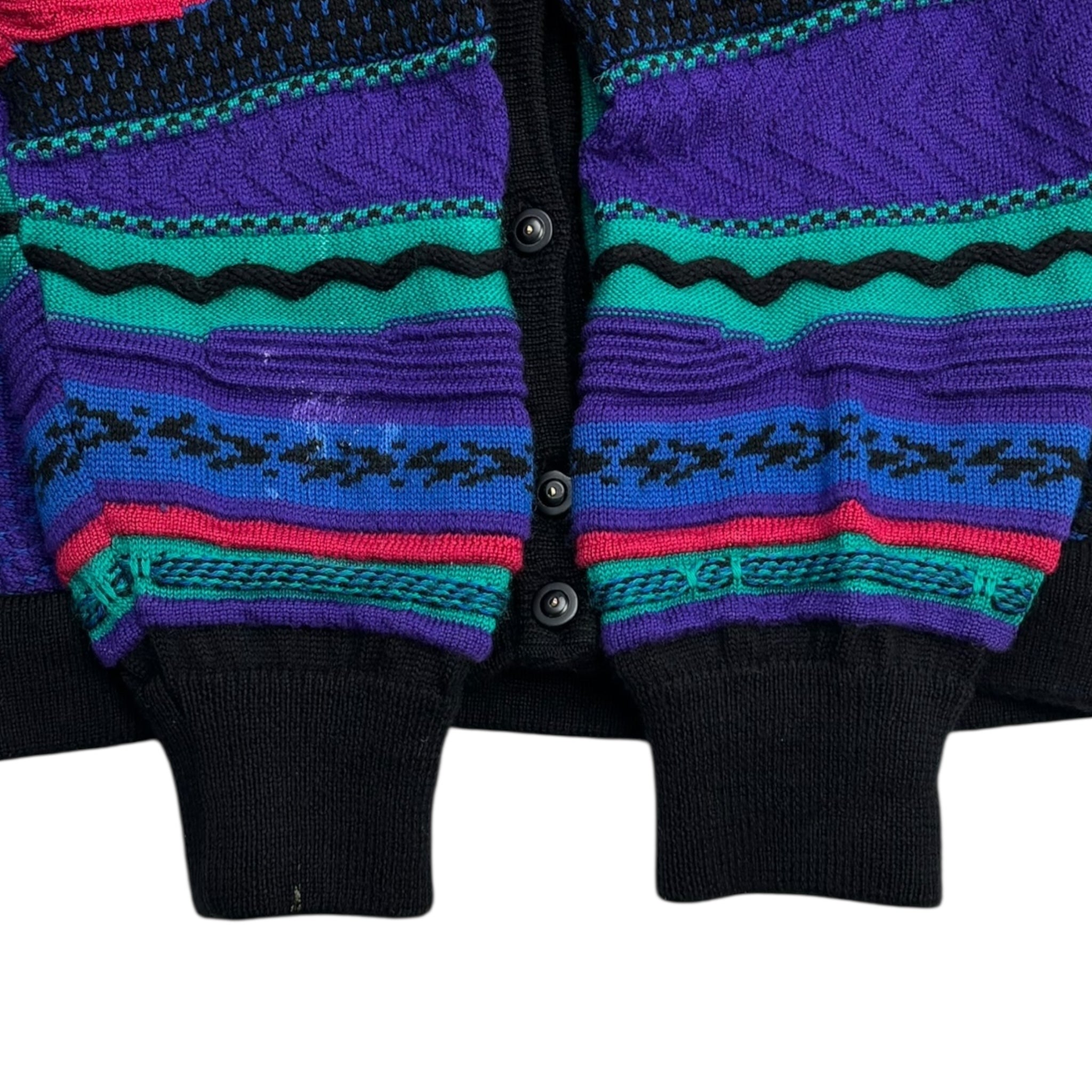 Vintage Toorallie Made In Australia Button Up 3D Knit