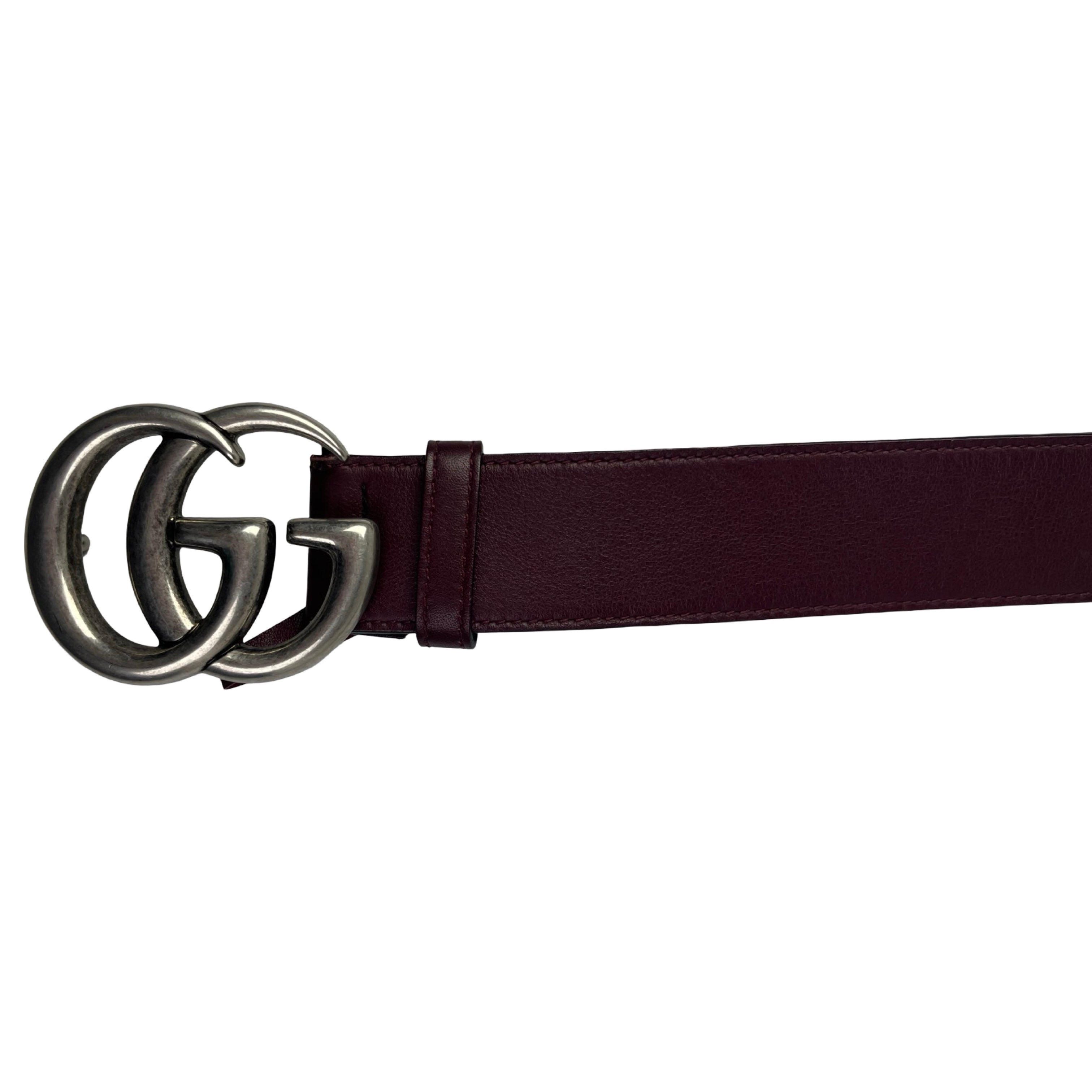 Gucci Marmont Belt Oxblood Sliver