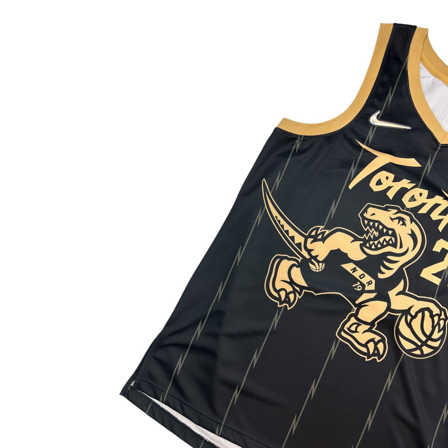 Toronto Raptors Fred VanVleet  2021 City Edition Jersey Black/Gold