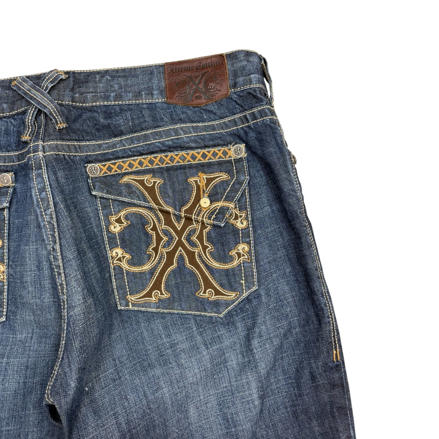 Vintage Y2K Xtreme Couture Denim Jeans Washed Navy