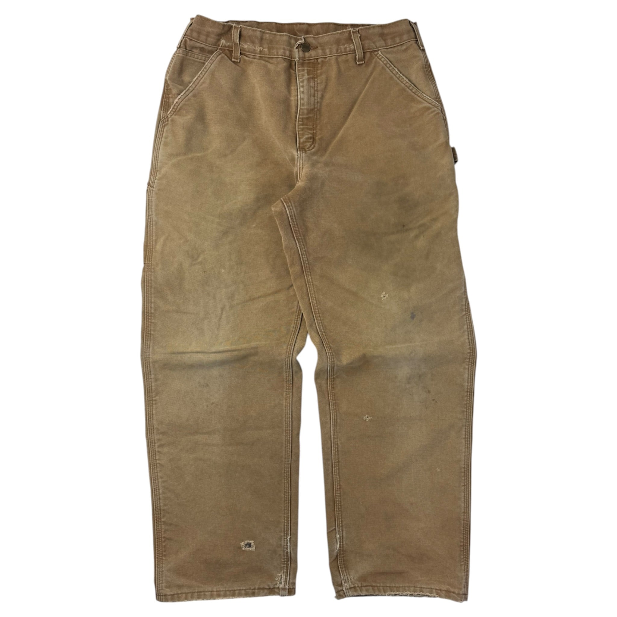 Carhartt Flannel Lined Carpenter Pant Washed Tan