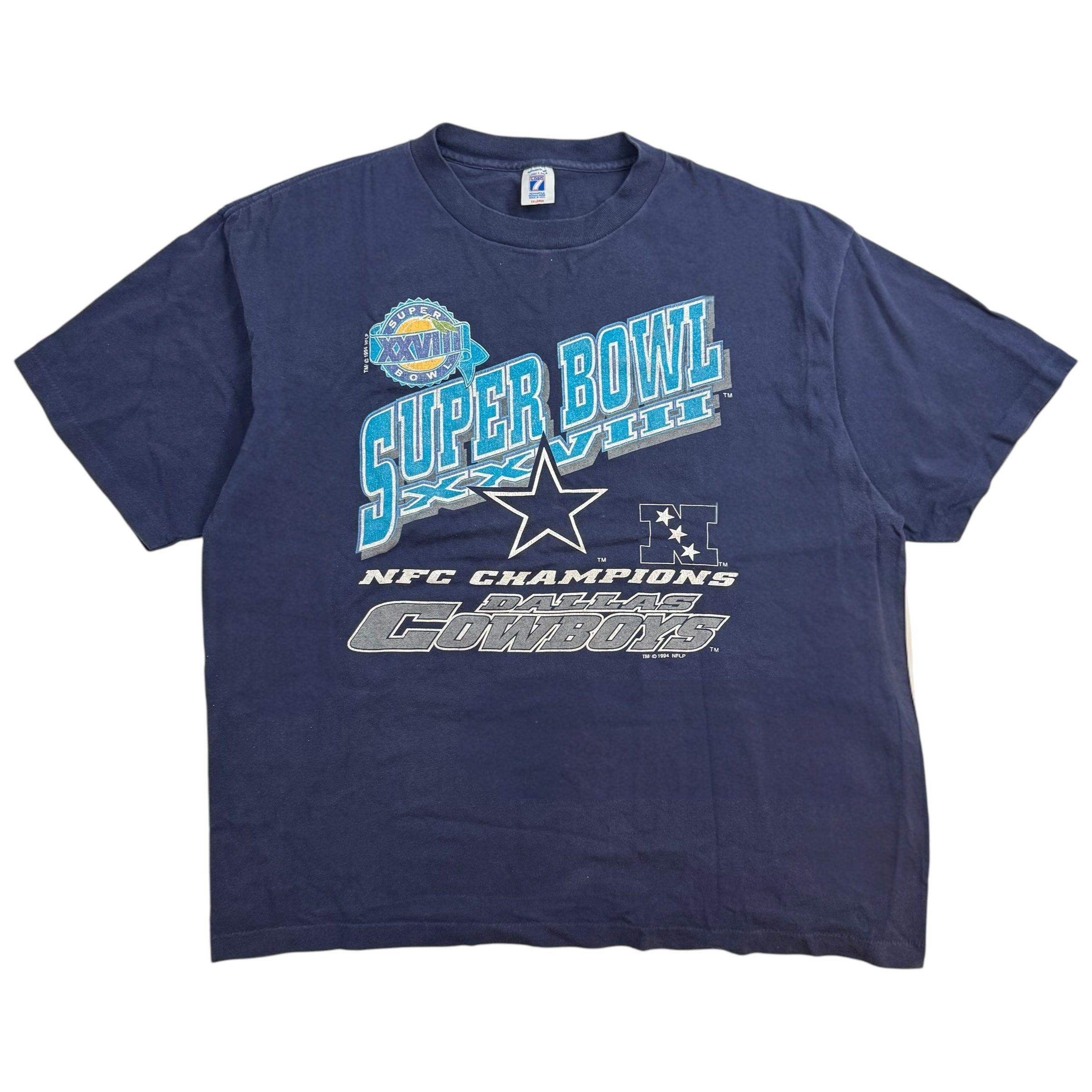 1994 Dallas Cowboys Super Bowl Champions Tee Navy Blue