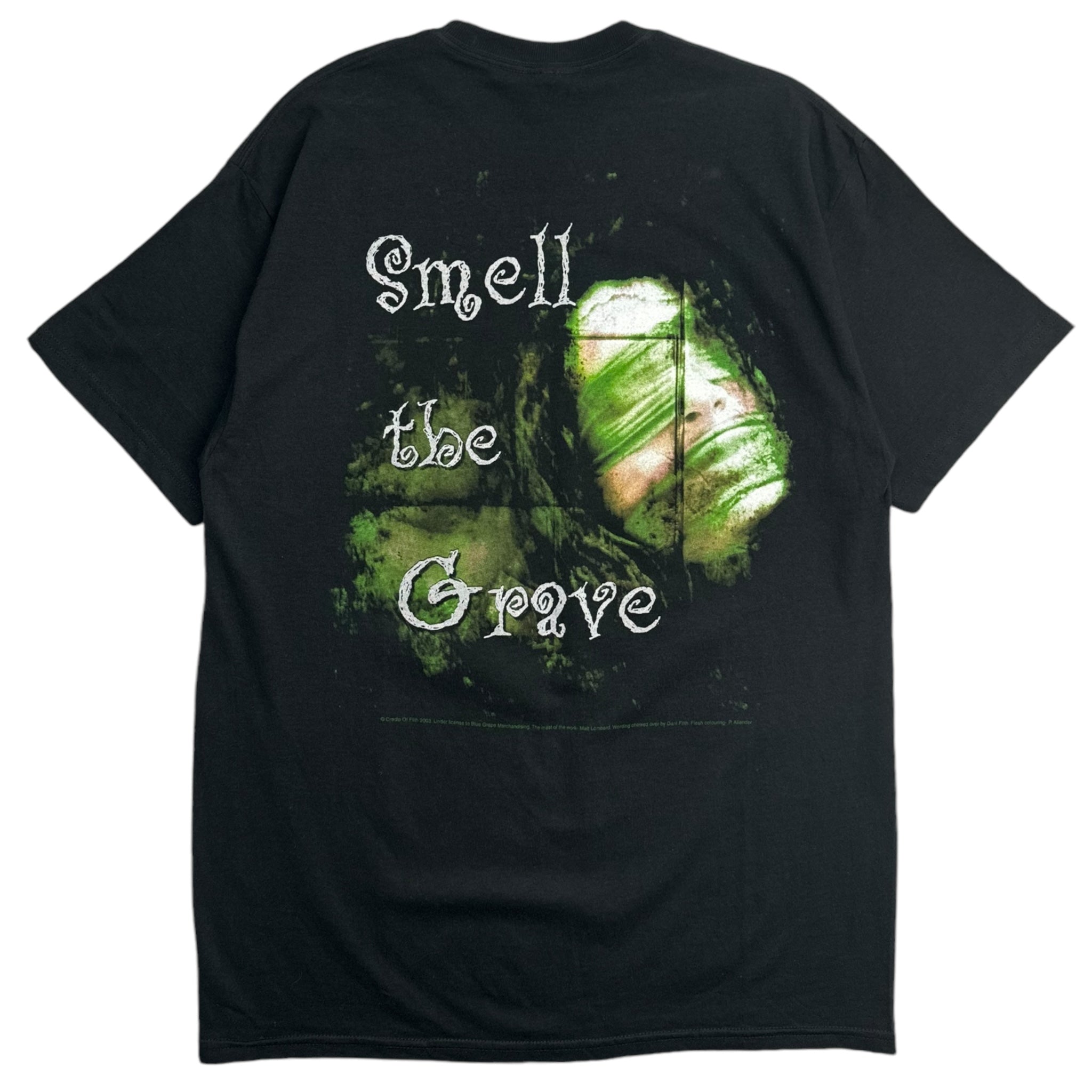 2003 Crade Of Filth Smell The Grave Tee Black