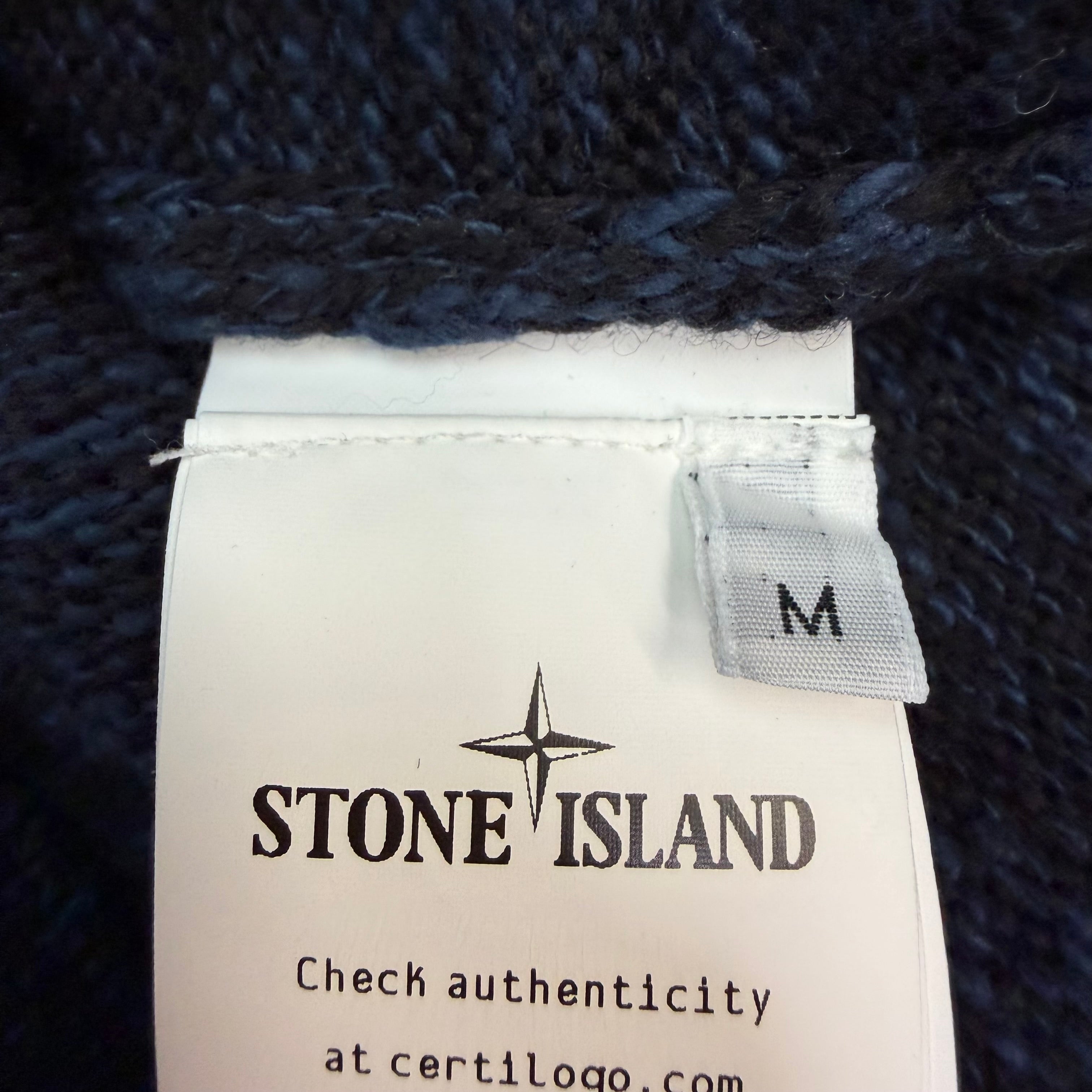Stone Island Shawl Collar Sweater Navy