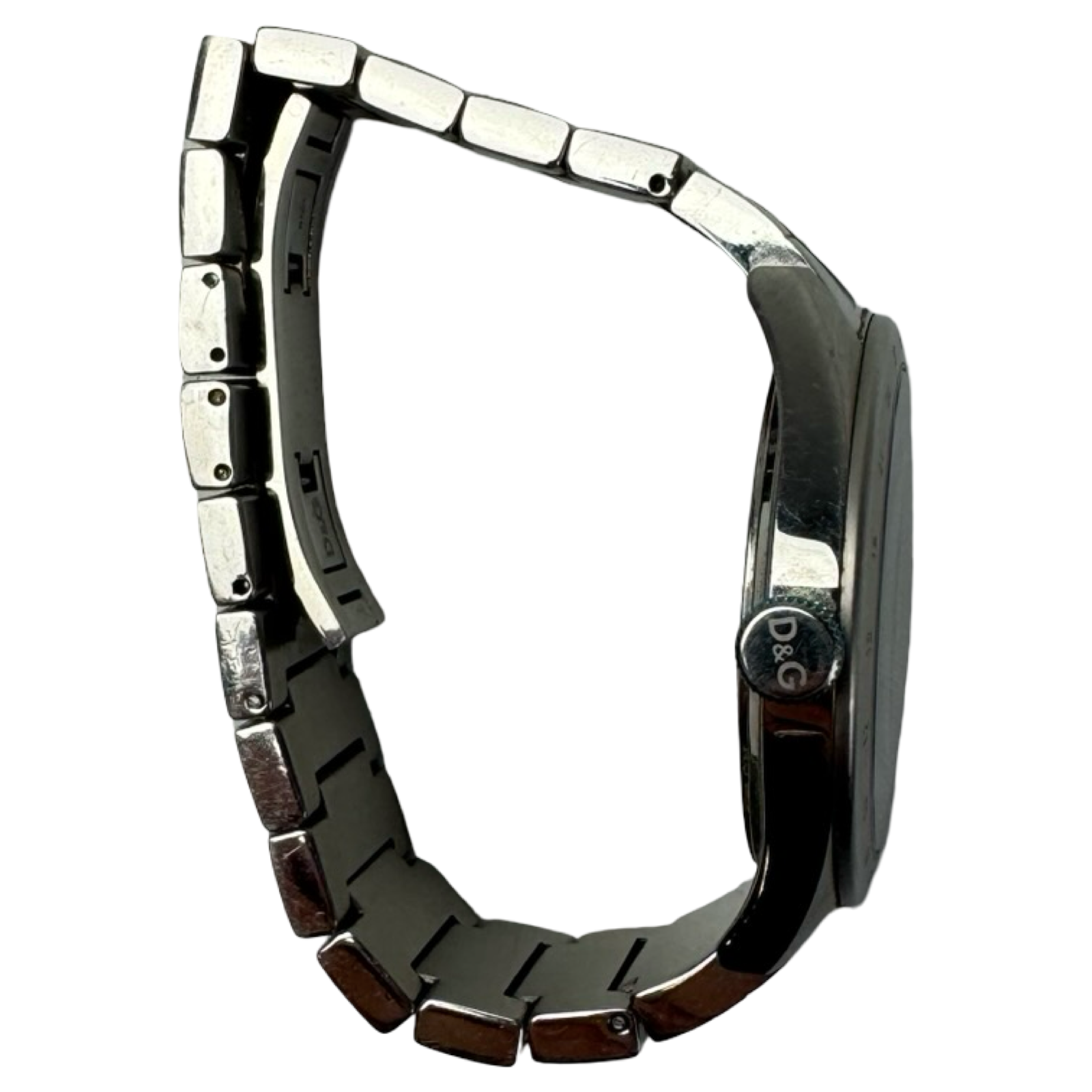 D&G Shuffled Stainless Steel White Dial Watch DW0318