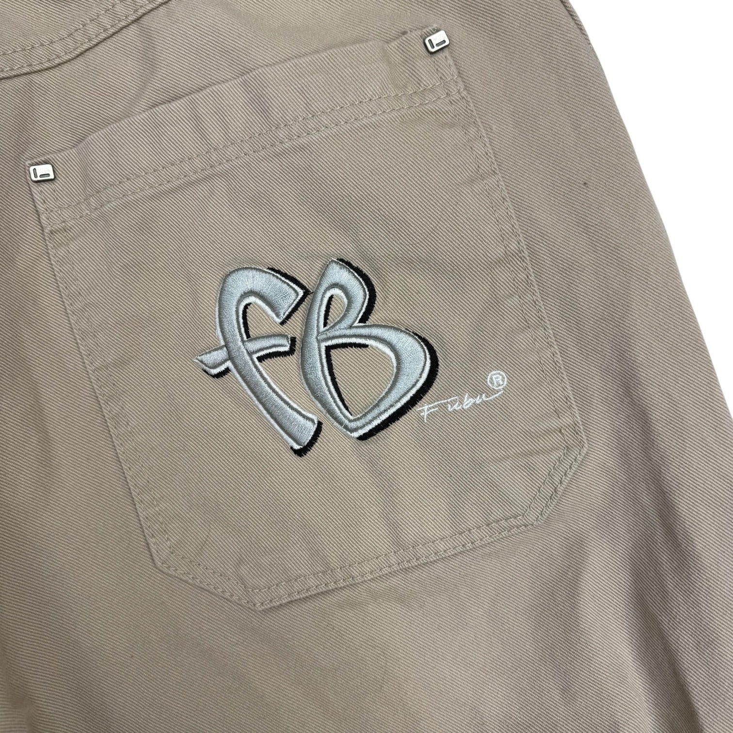 Vintage Fubu Denim Pants Tan