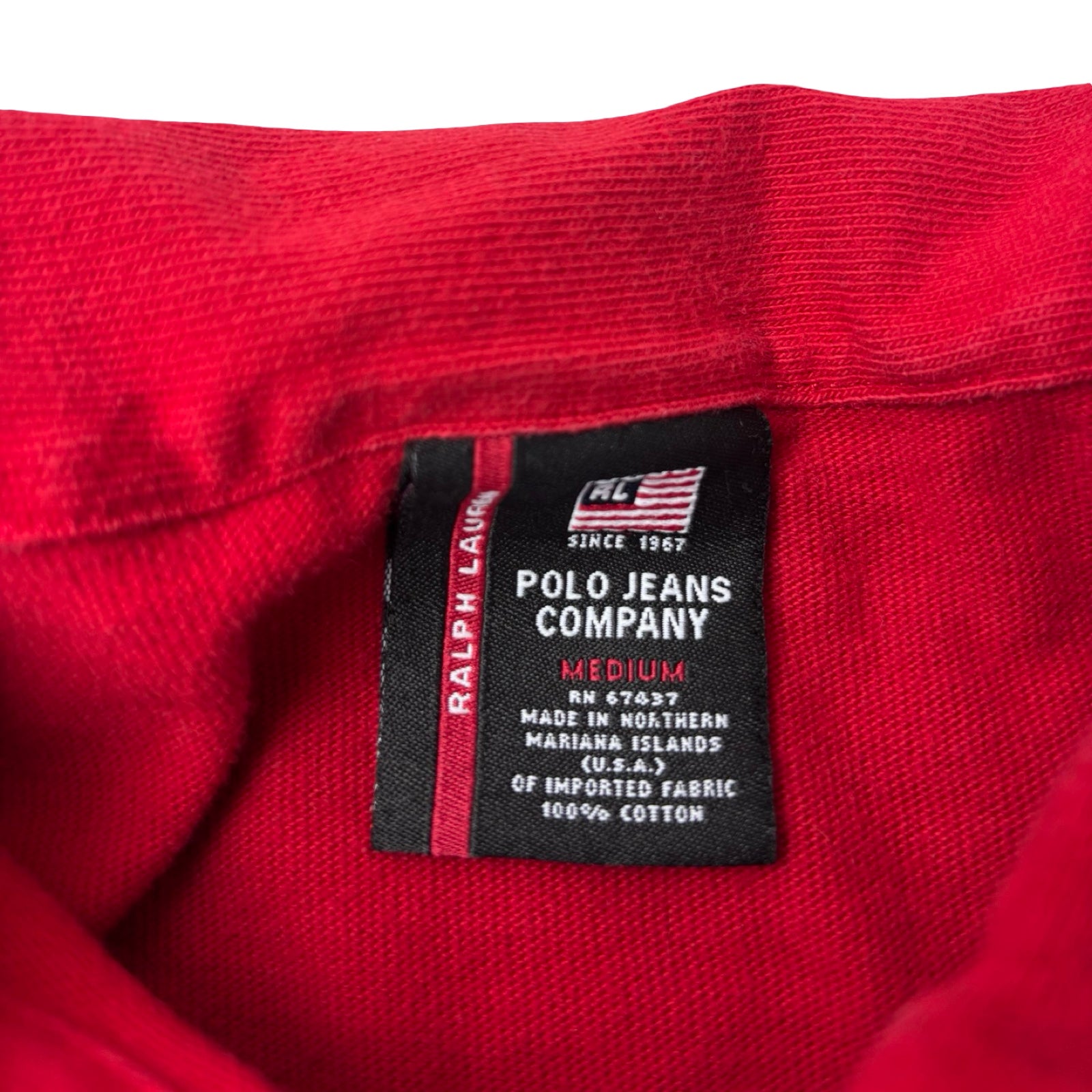 Vintage Polo Jeans Long Sleeve Polo Red