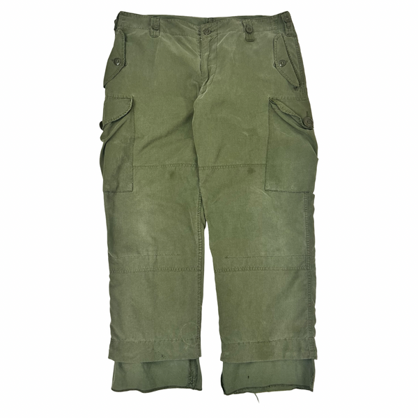 Vintage Canadian Army Military Combat Cargo Pants Olive Green