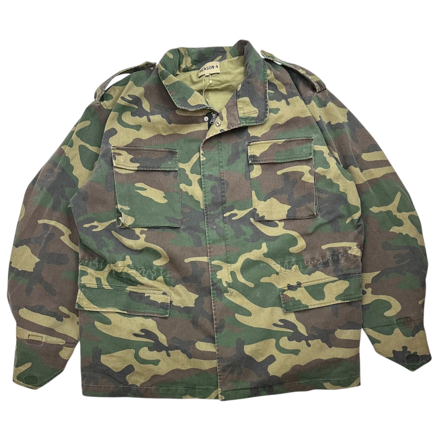 Yeezy Season 4 Camo Print Oversized Coat