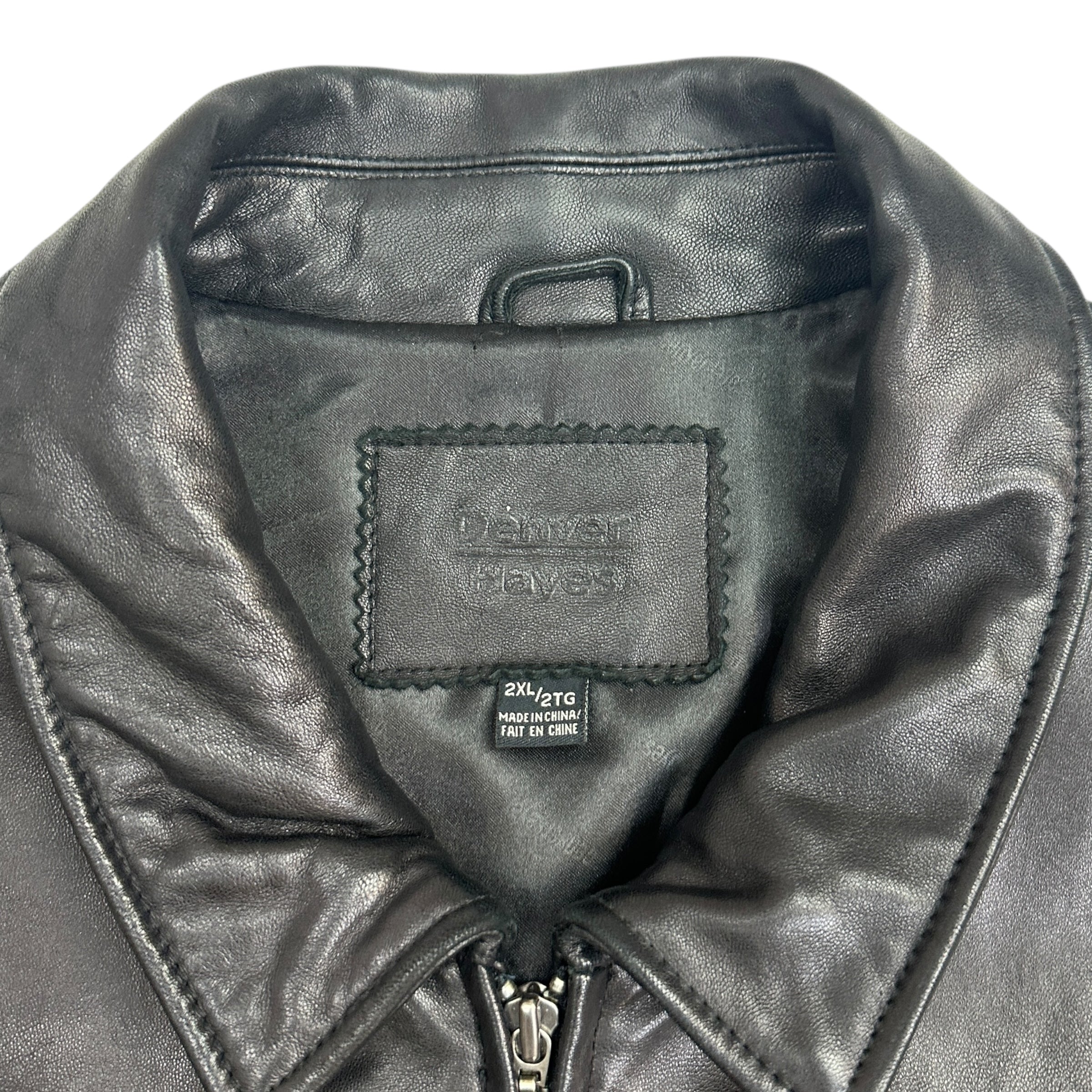 Vintage Women’s Leather Tench Coat Black