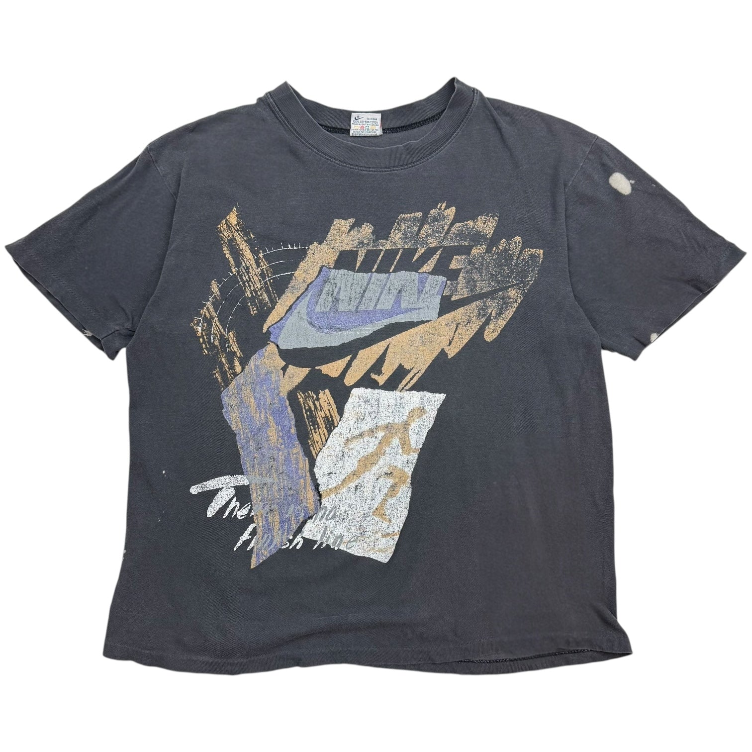 Vintage Nike There Is No Finish Line Tee Faded Black