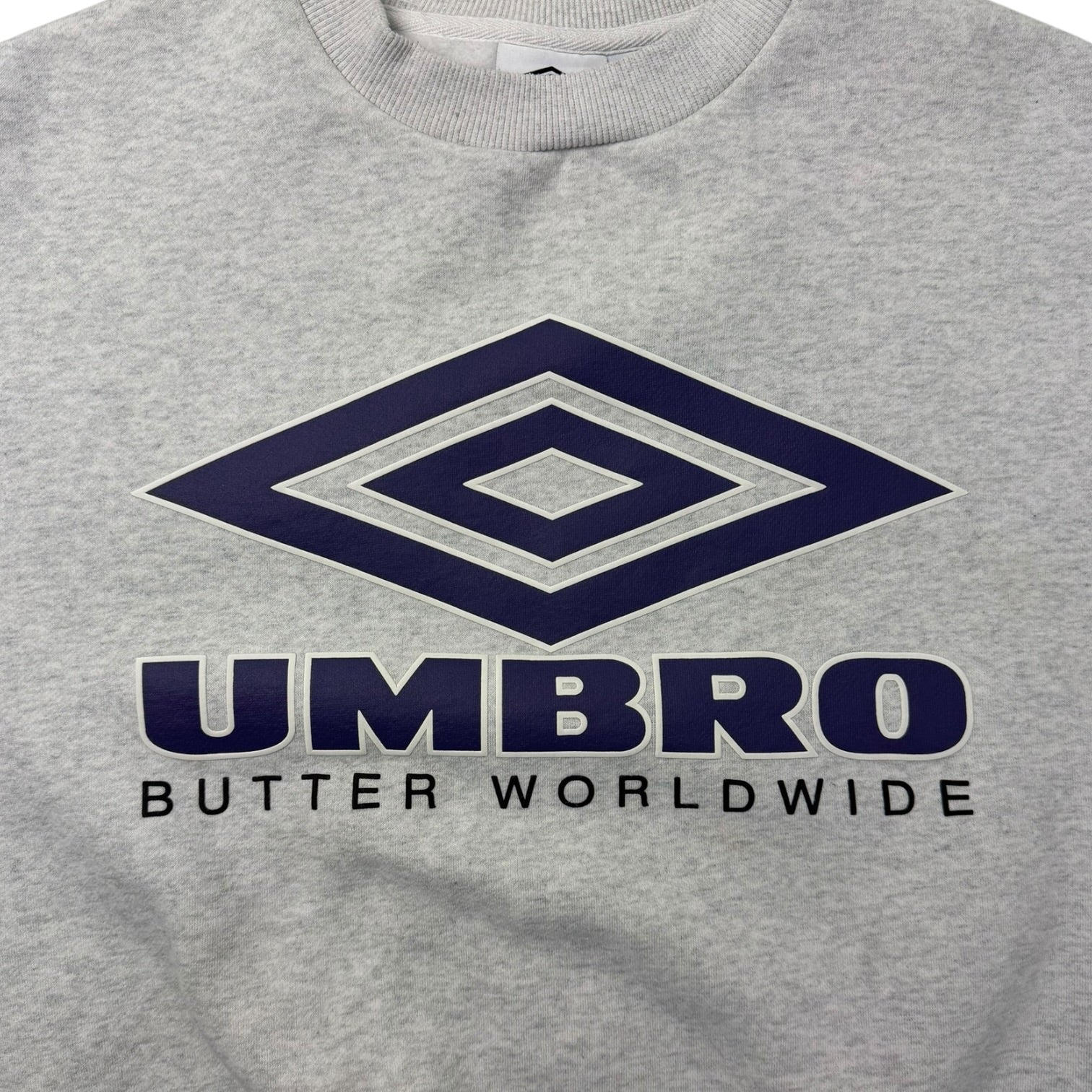 Butter Goods x Umbro Diamond Logo Crewneck Sweatshirt Ash Grey