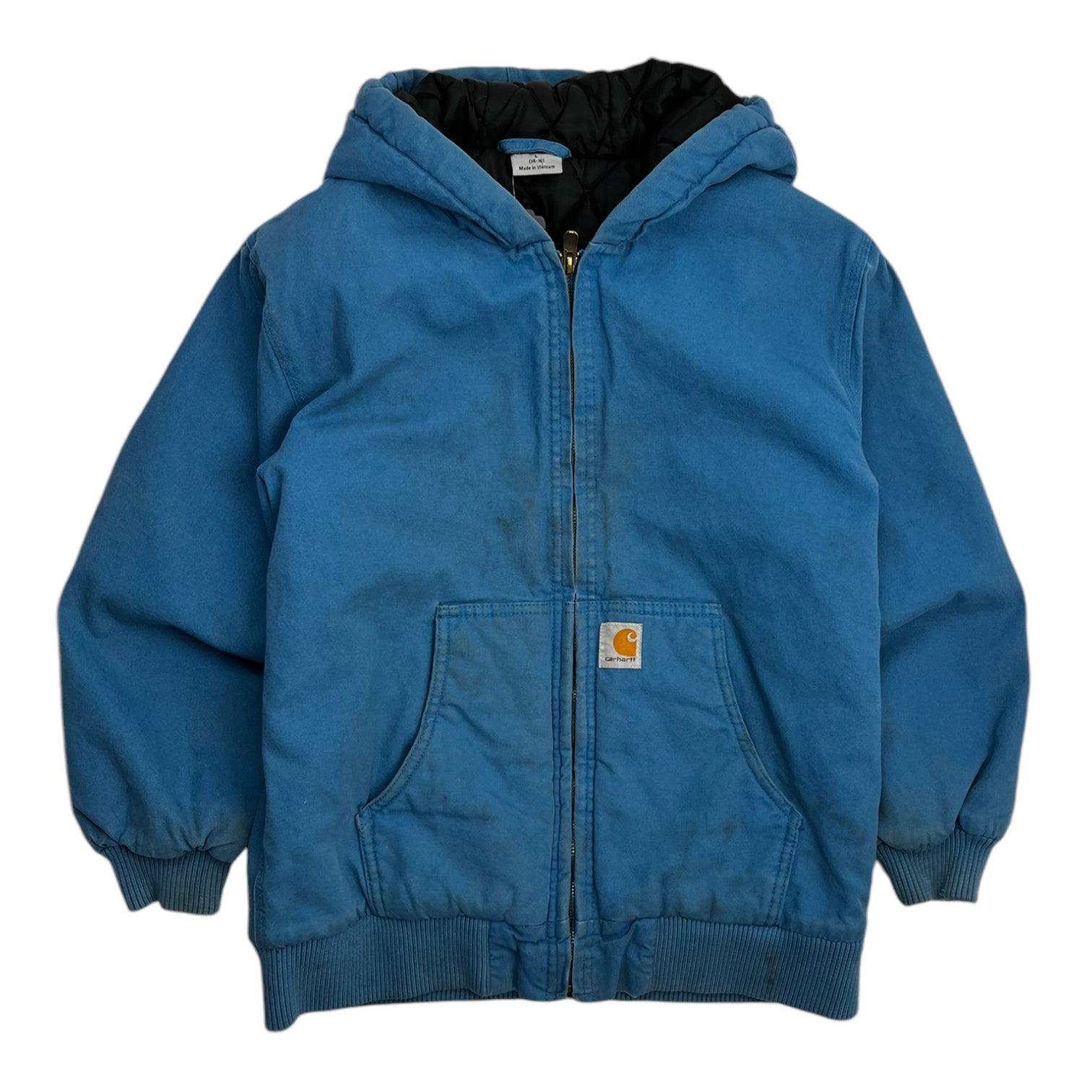 Vintage Carhartt Quilt Lined Hooded Blue Jacket