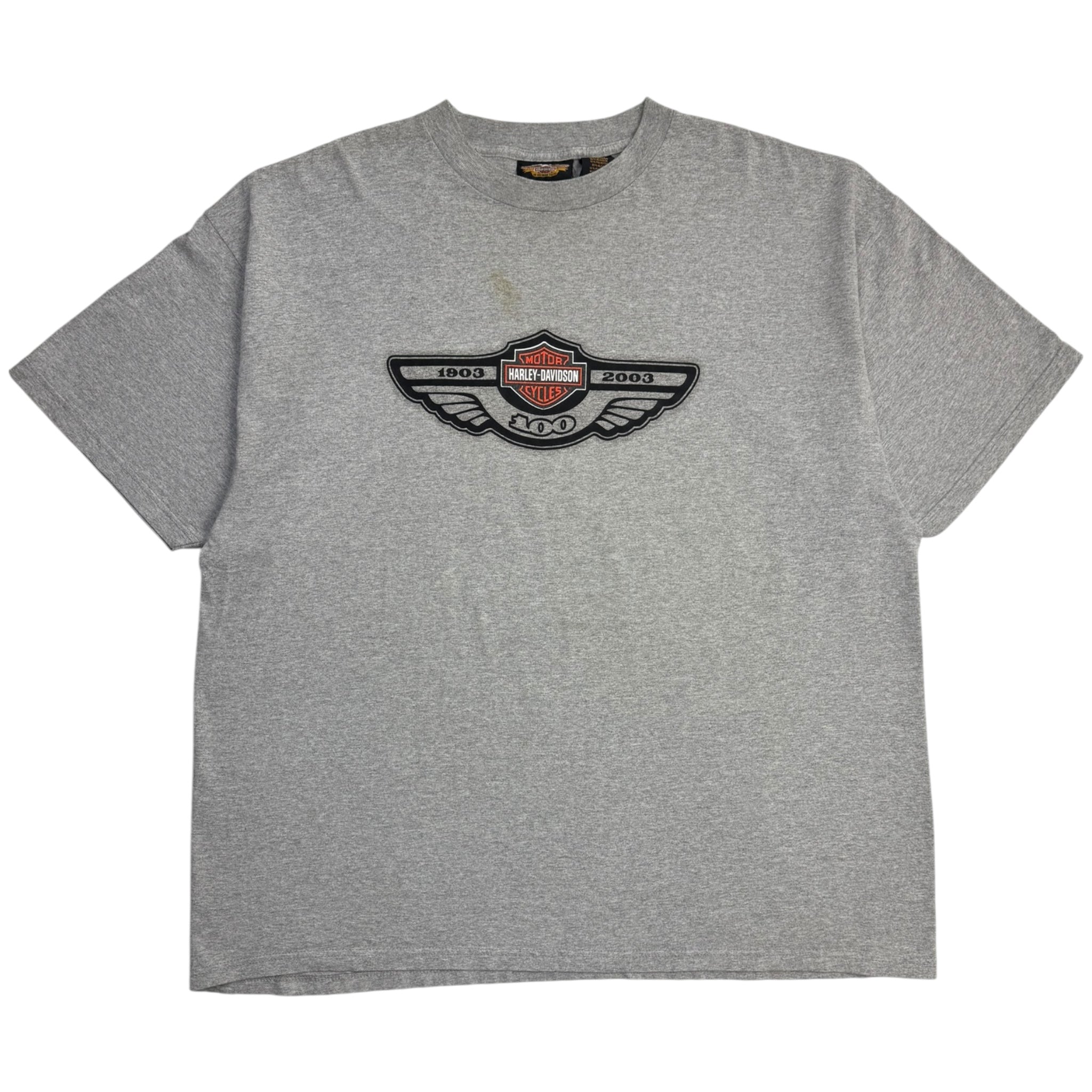 2003 Harley Davidson Felt Embroidered T-Shirt