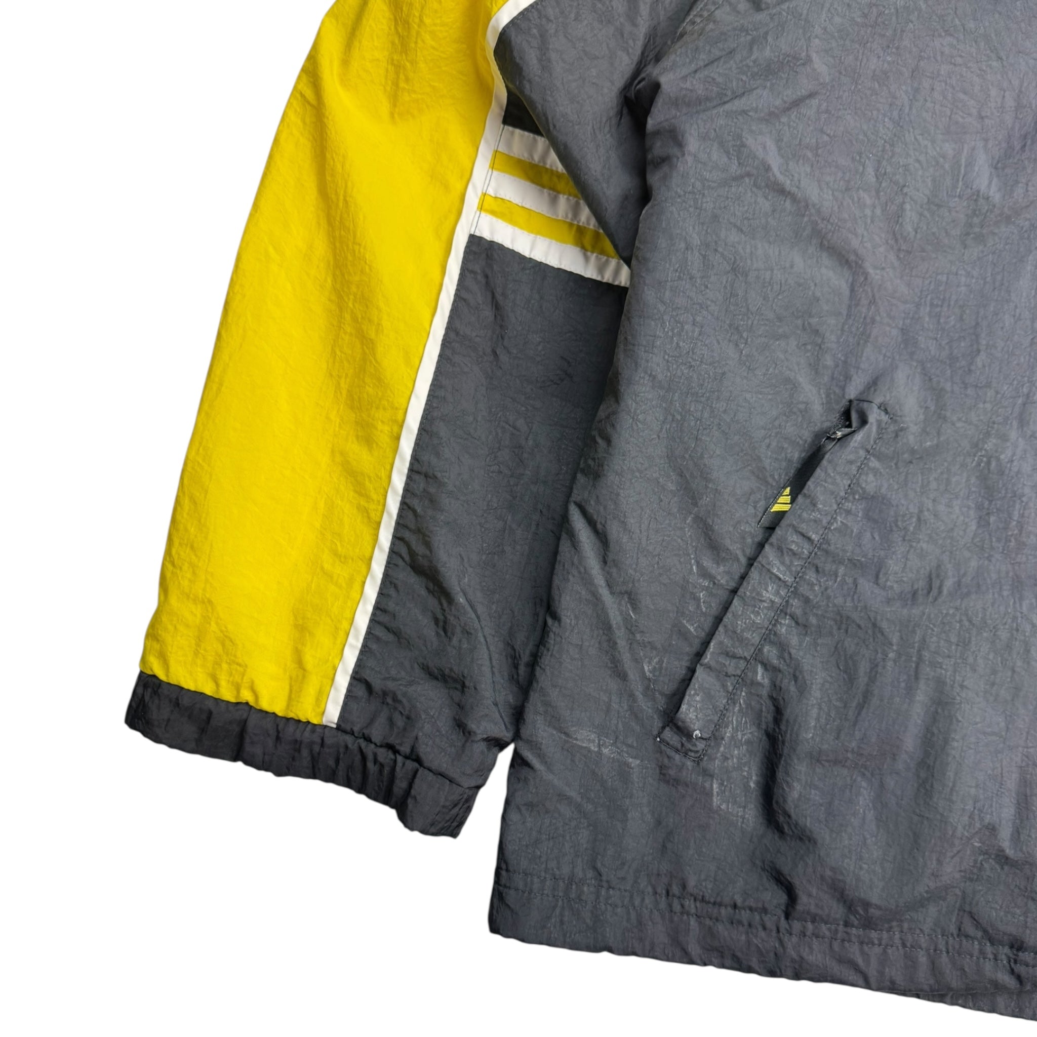 Vintage Adidas Vented Windbreaker Black/Yellow