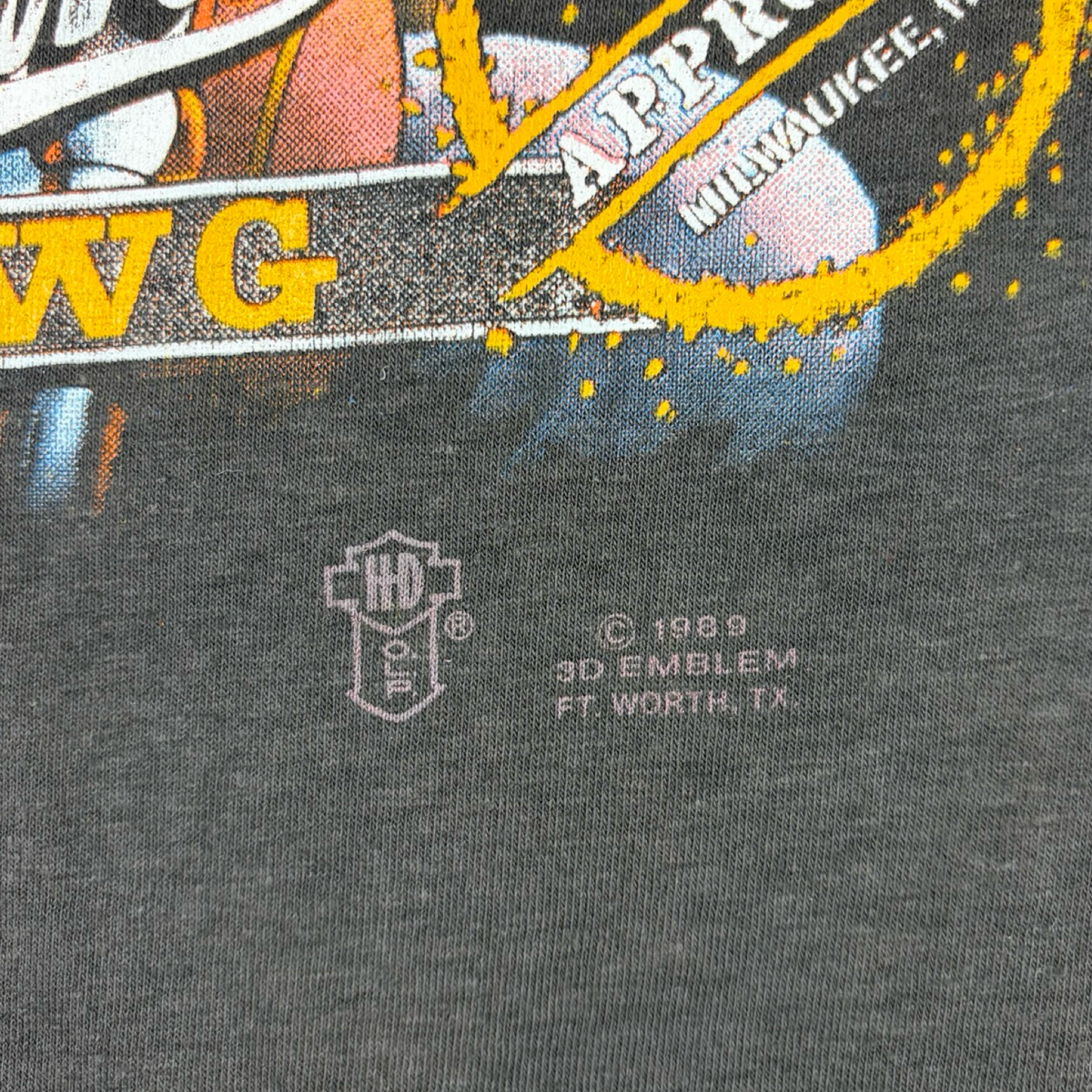 Vintage 1989 Harley Davidson “Genuine Hawg” T-Shirt Black