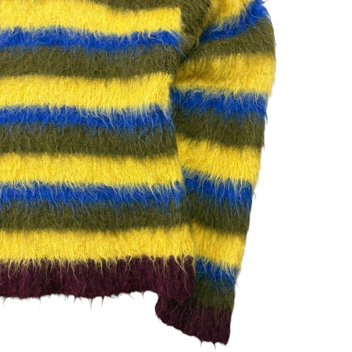 Brain Dead Blurry Lines Alpaca Mohair Sweater Yellow