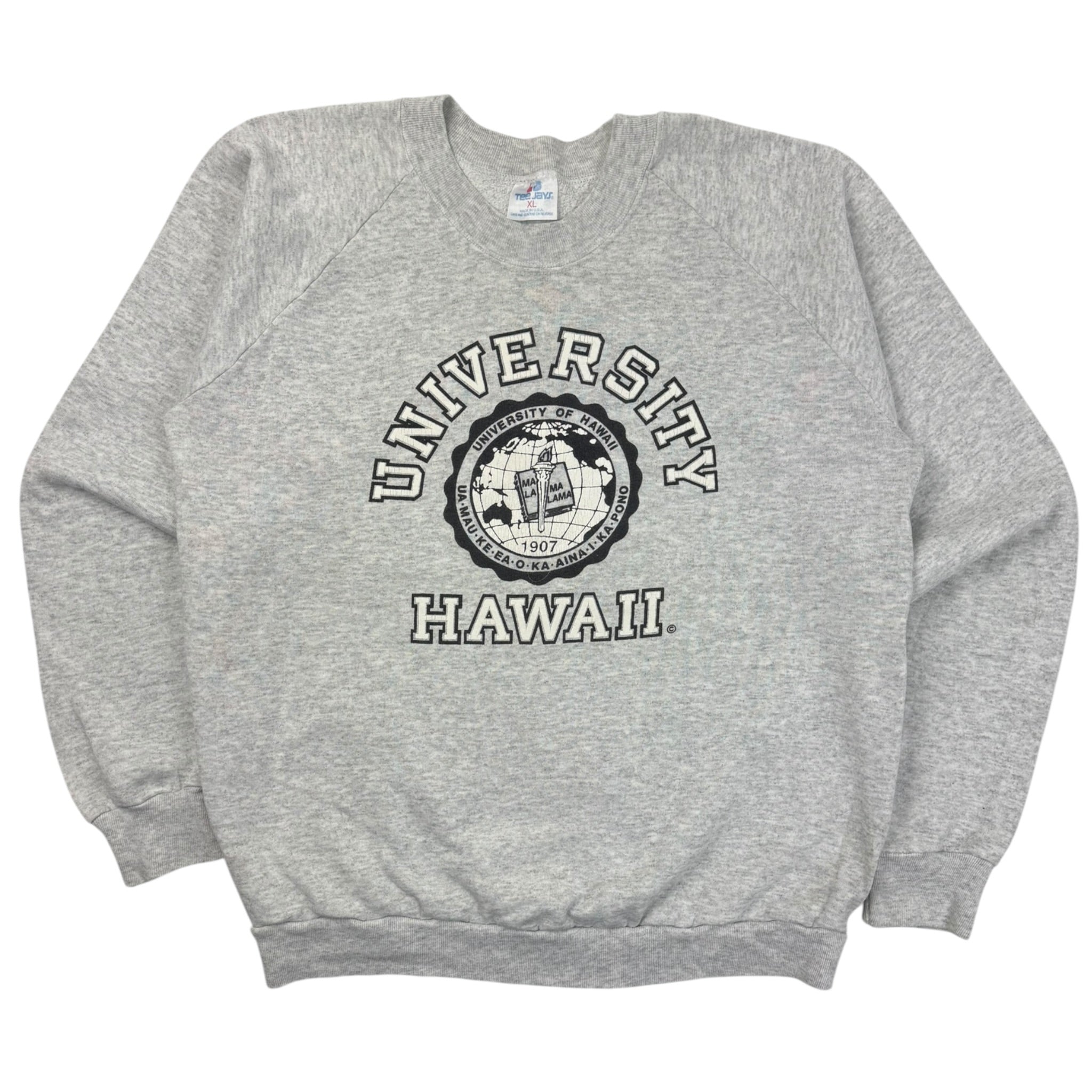 Vintage University of Hawaii Crewneck Heather White