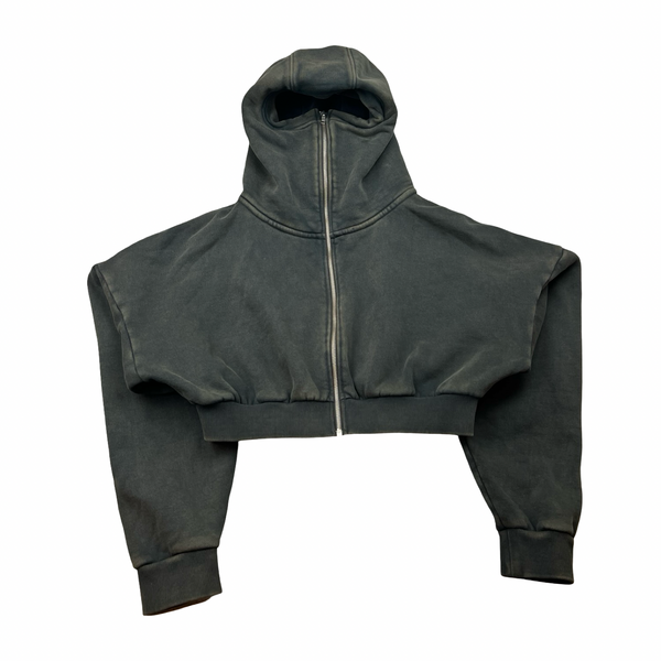 (W) Entire Studios Cropped Full Zip Hoodie