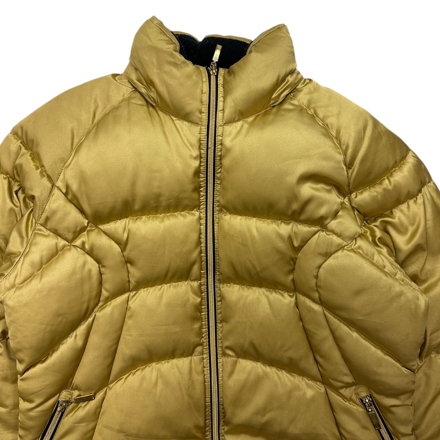 Vintage Women's Nike Puffer Jacket Yellow