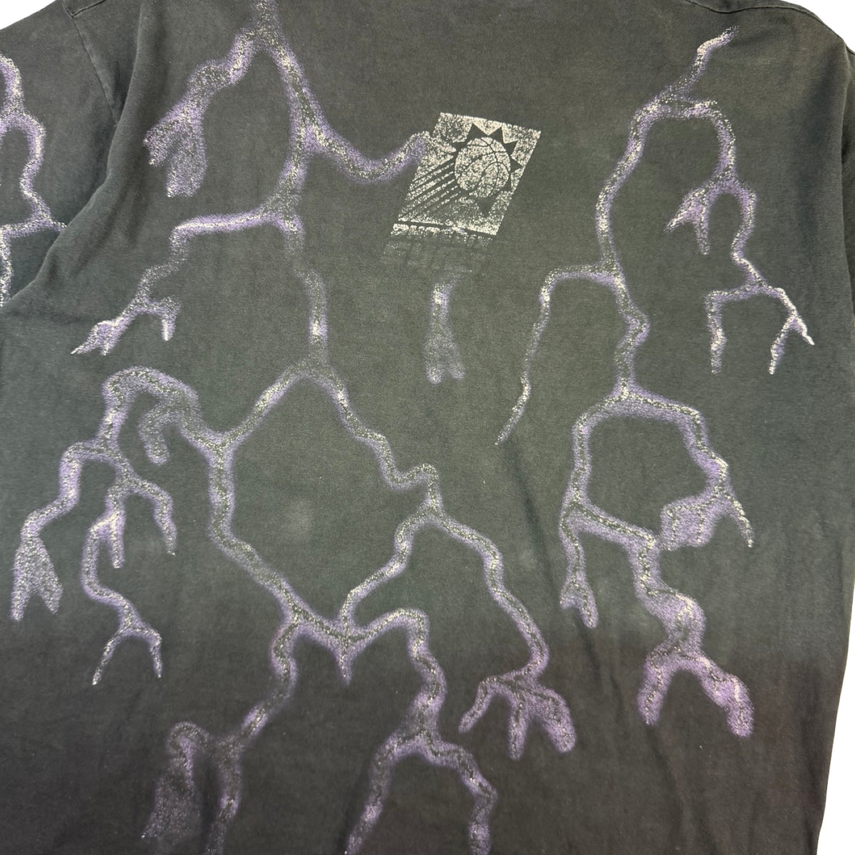 Vintage Phoenix Suns Salem Sportswear Lightning T-Shirt Black